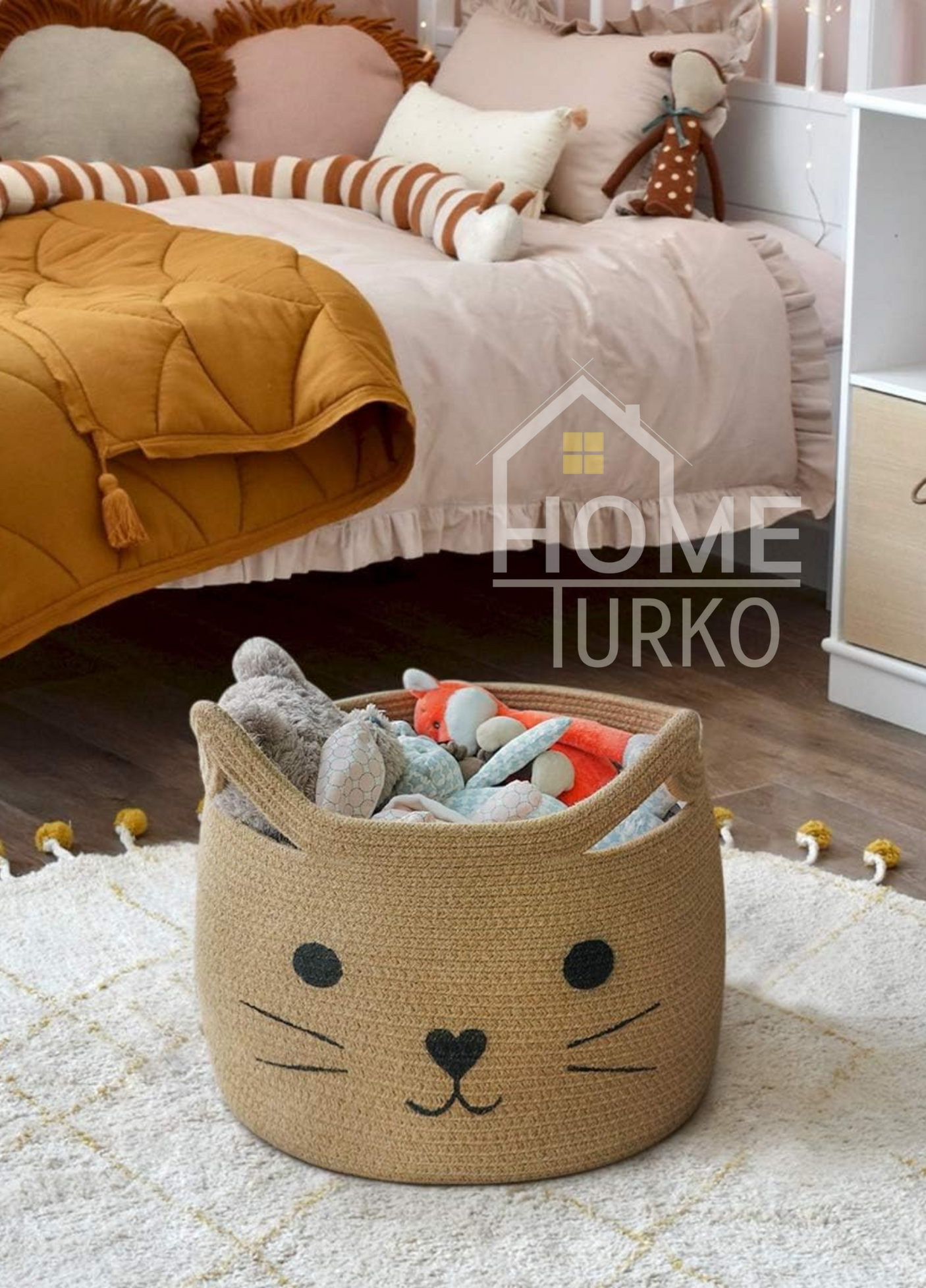 Bohem Çocuk Odası Oyuncak Sepeti