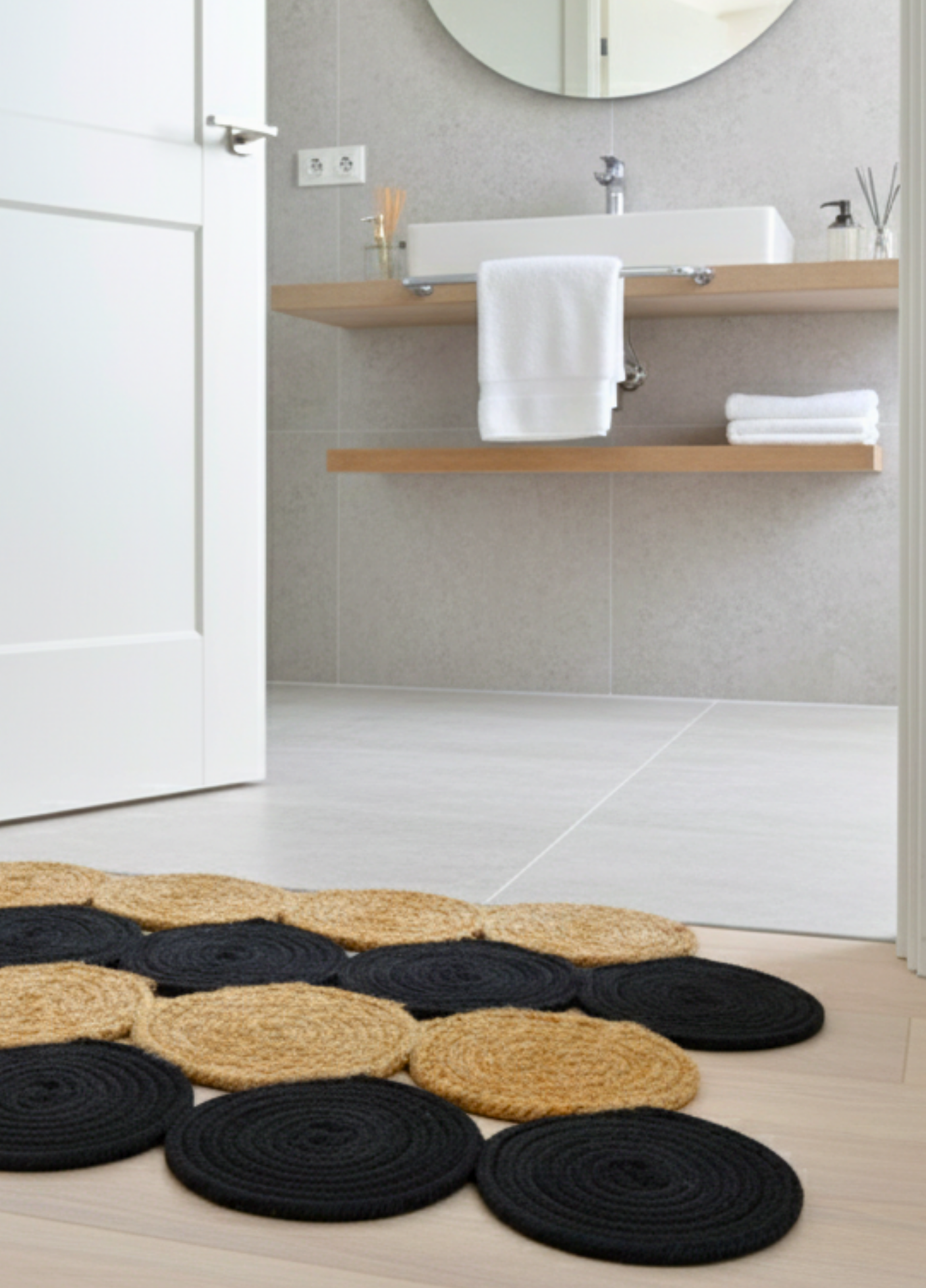 EcoWeave Jute Doormat Natural Boho Style Entrance Rug Bathroom Mat