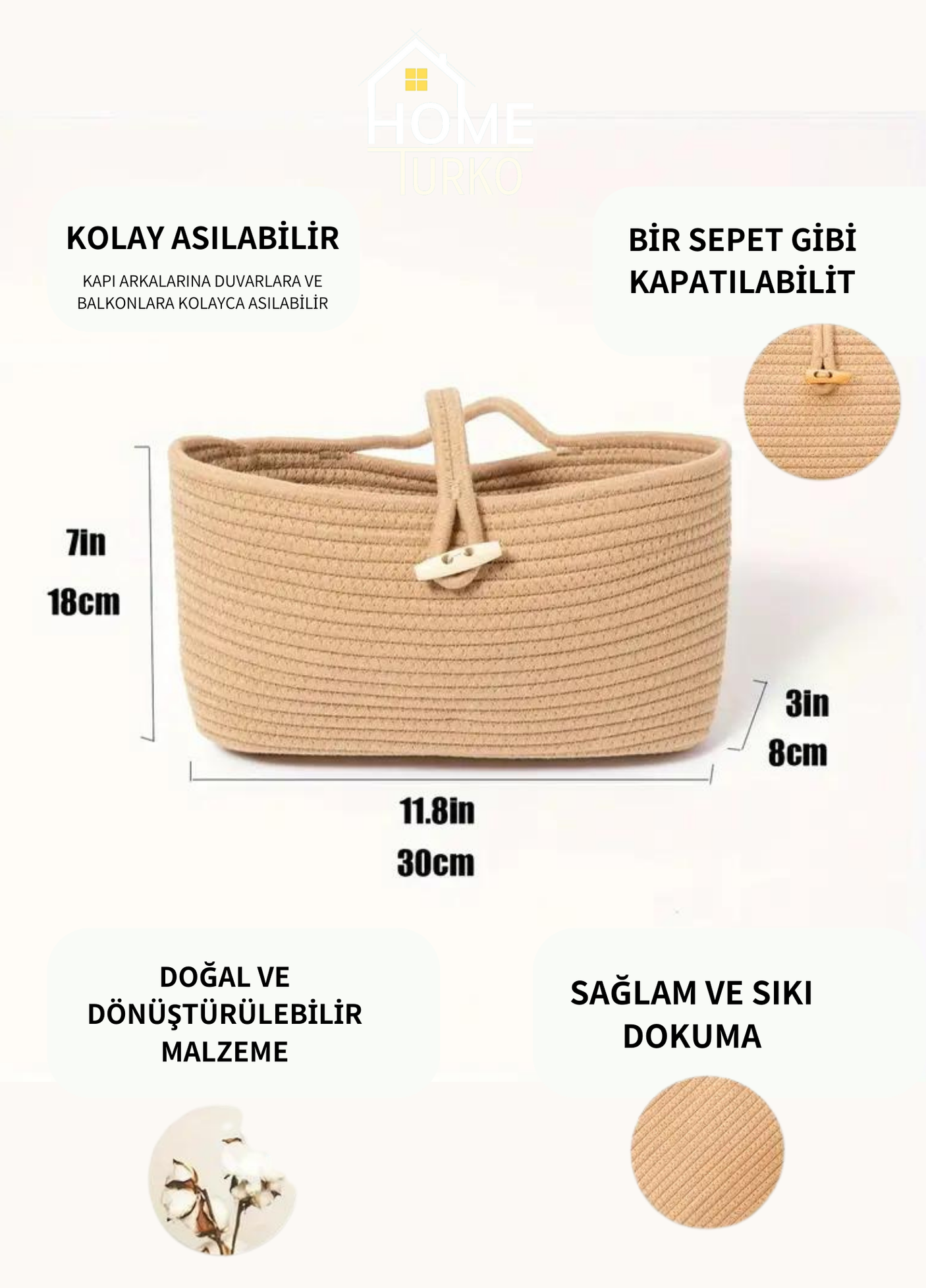 Askılı Bohem Sepet Düzenleyici