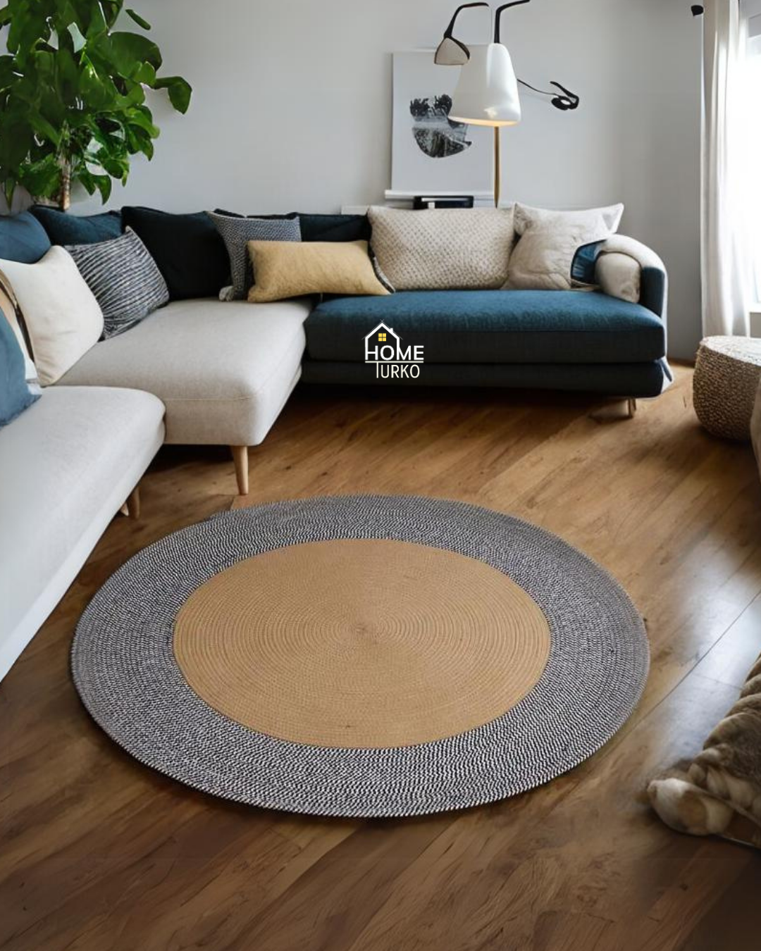 Jute Bohemian Carpet & Rug & Mat