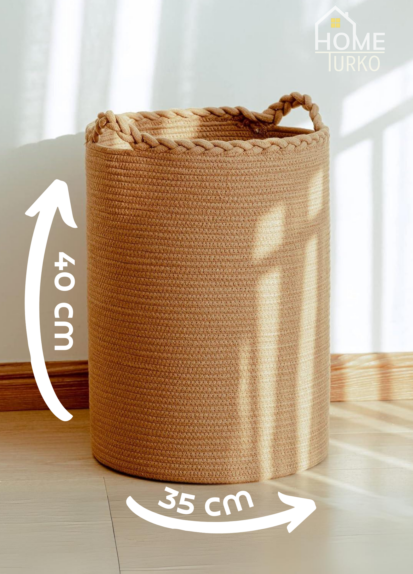 Bohem Kulplu Çamaşır Sepeti / Düzenleyici