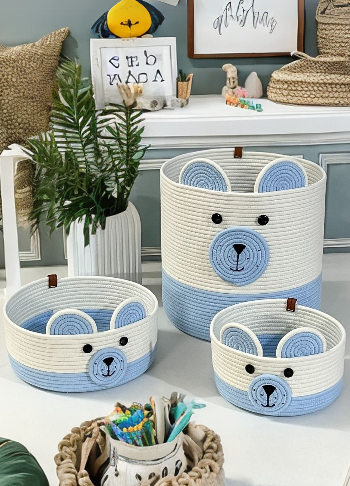 Konsept Çoçuk Odası Oyuncak Sepeti Seti