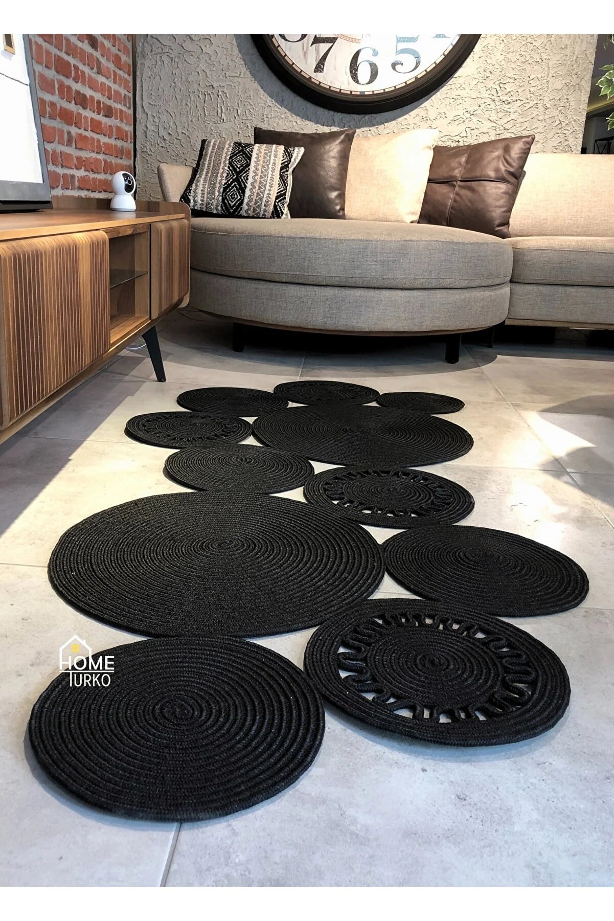 Jute Bohemian Carpet & Rug & Mat