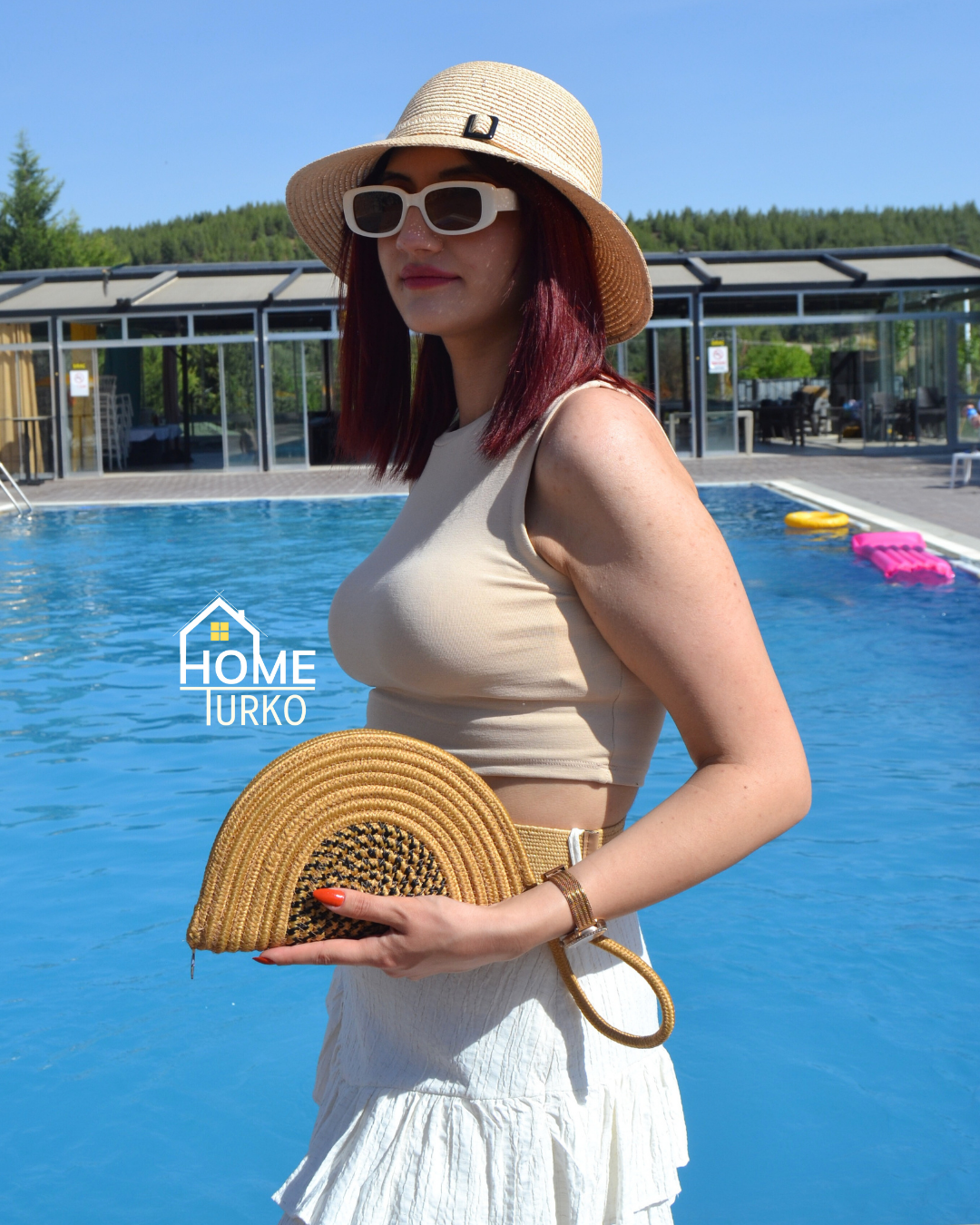 Jute Decorative Zippered Wallet