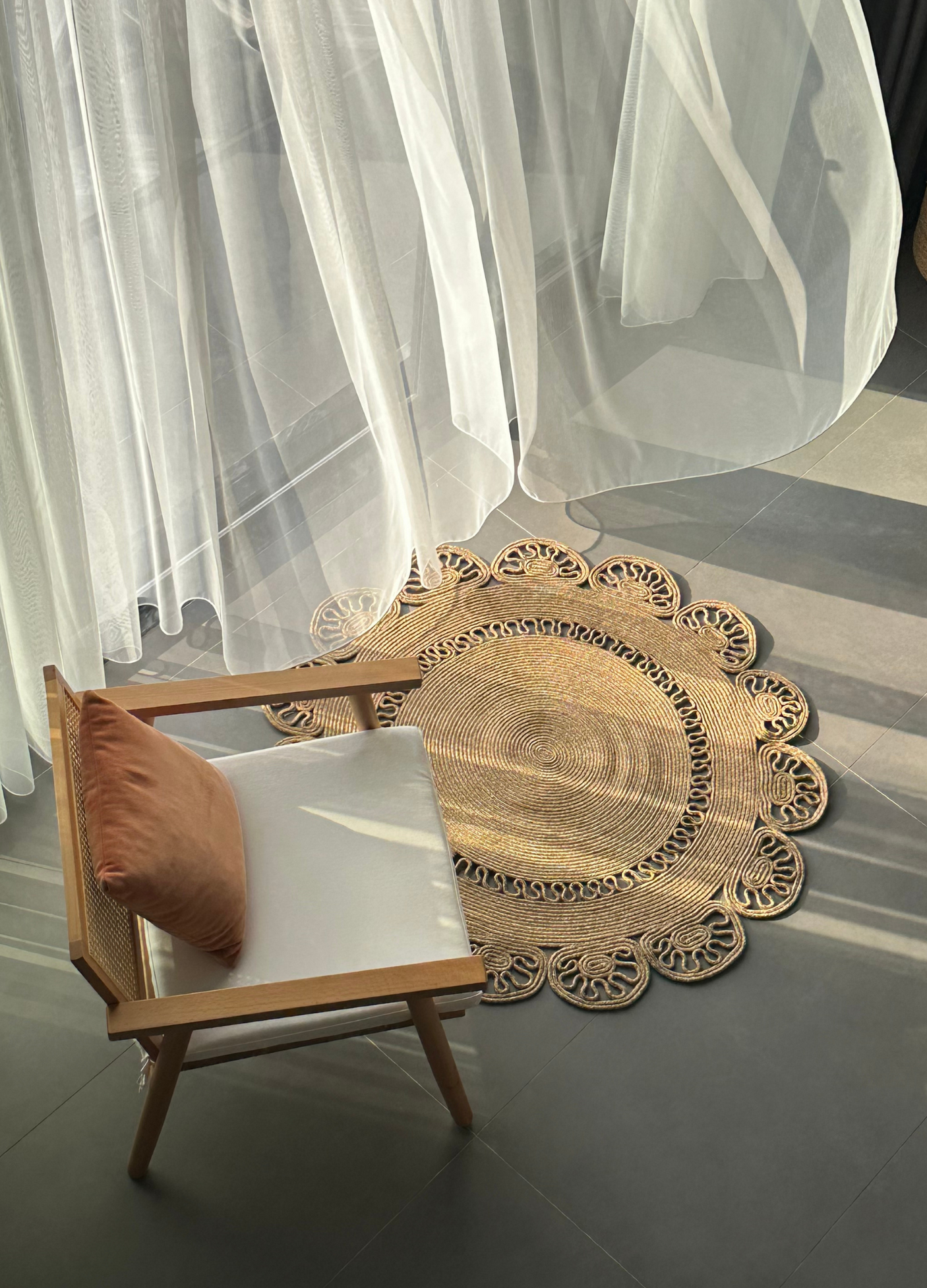 Jute Bohemian Carpet & Rug & Mat