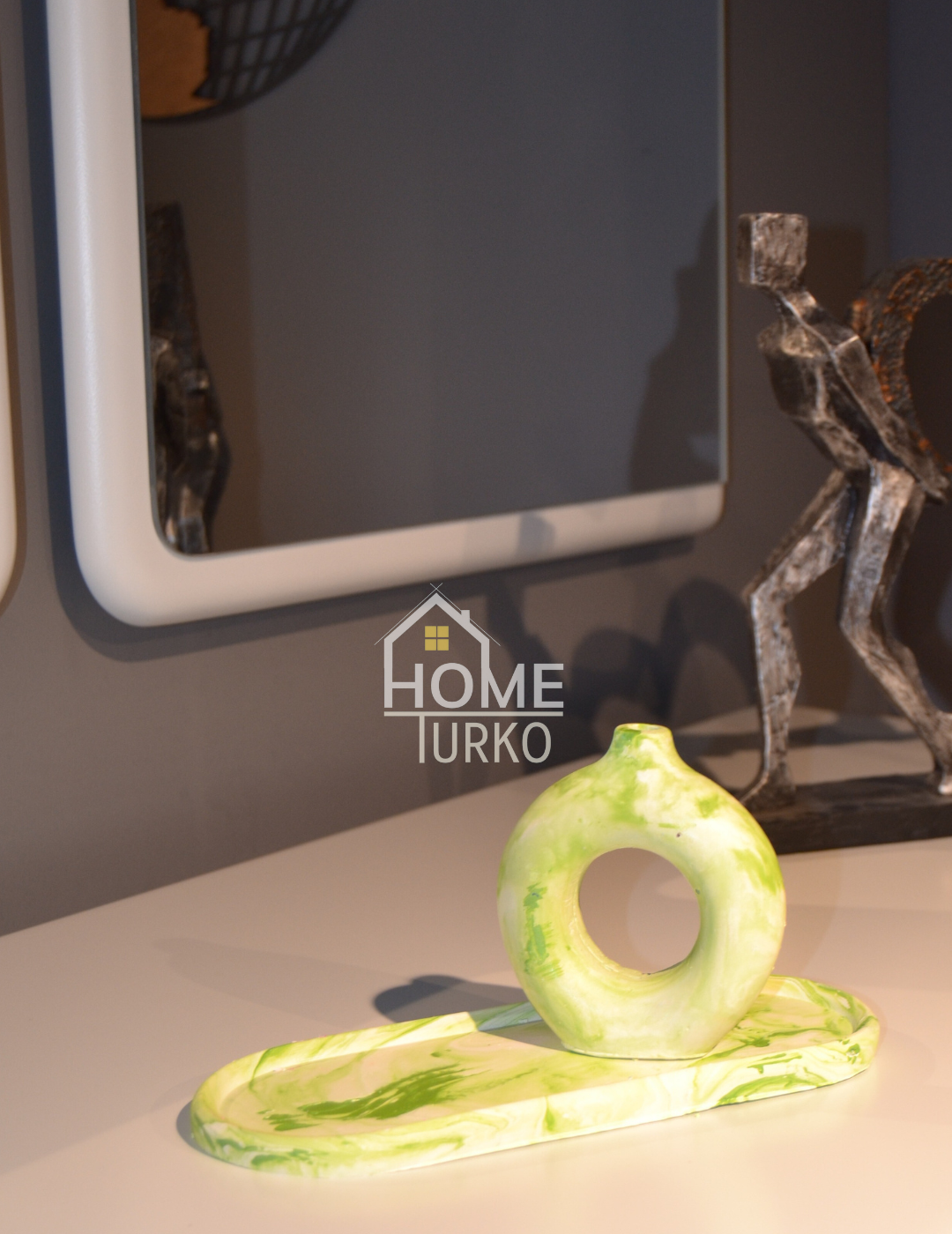 Double Bohemian Figurine and Ornamental Vase