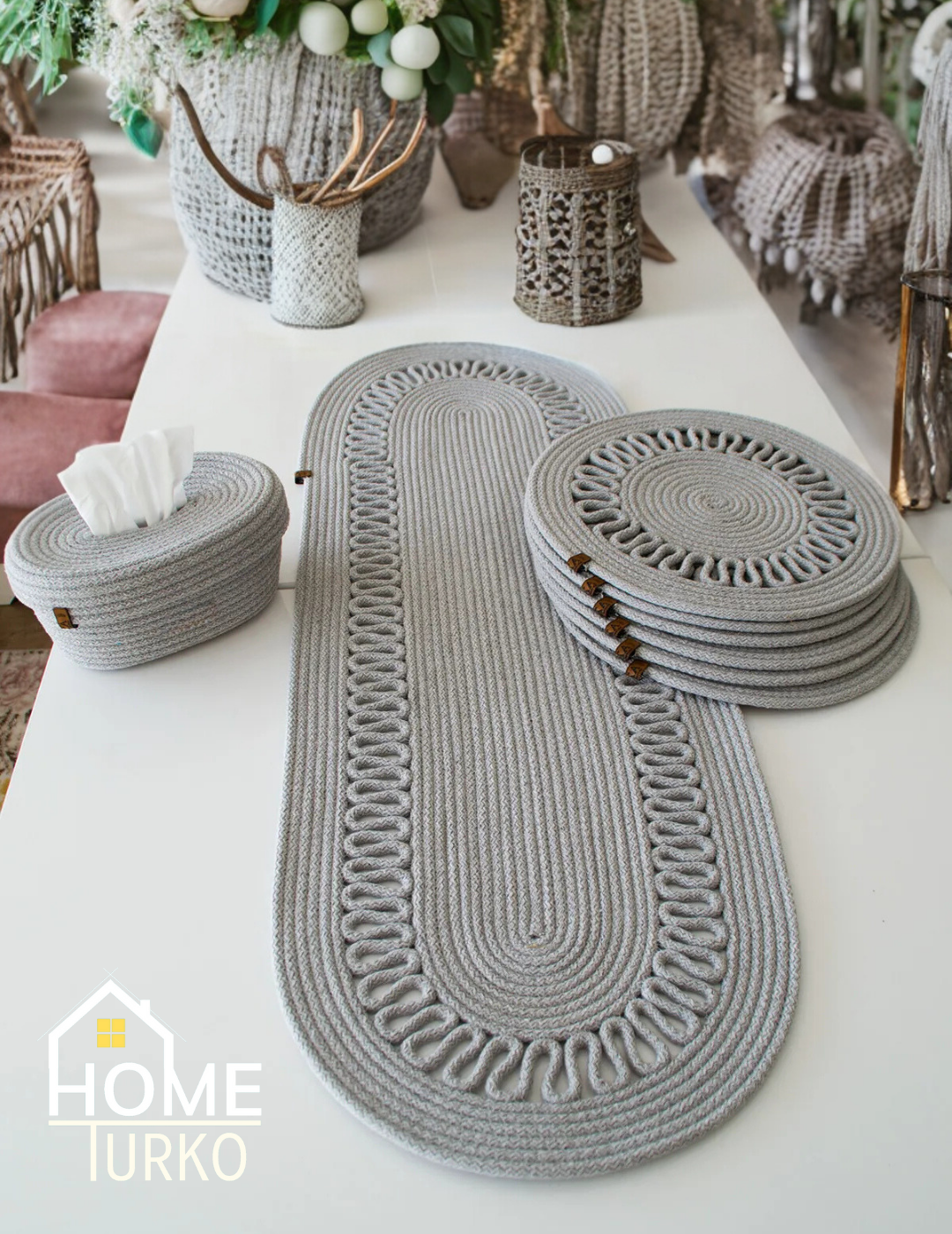 Presentation Set, Napkin Holder and Dispenser Runner