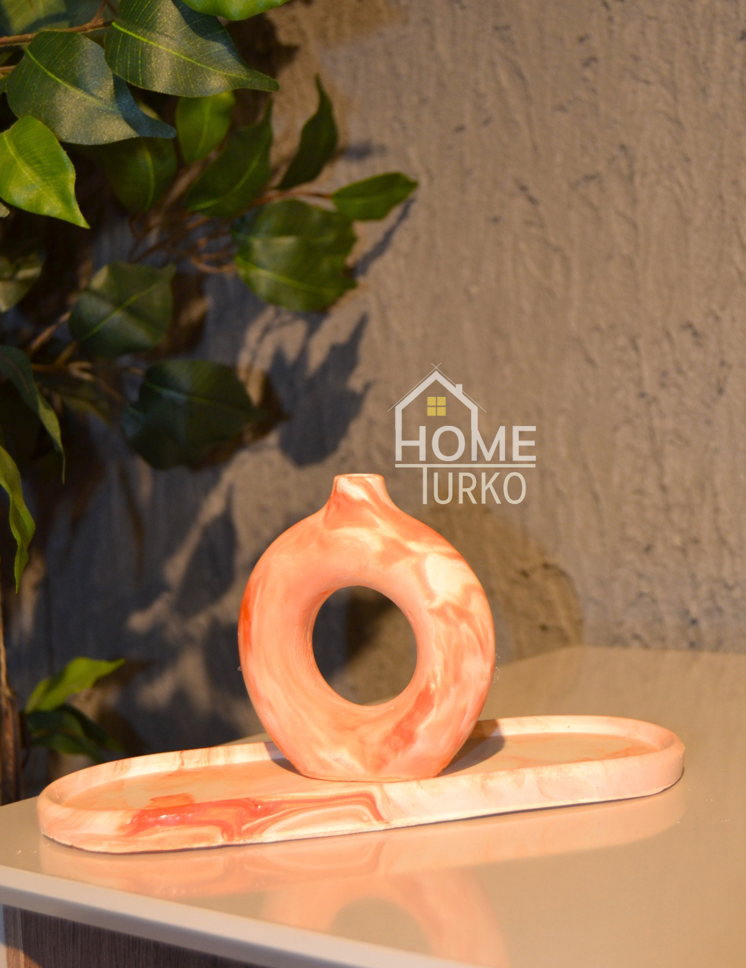 Double Bohemian Figurine and Ornamental Vase