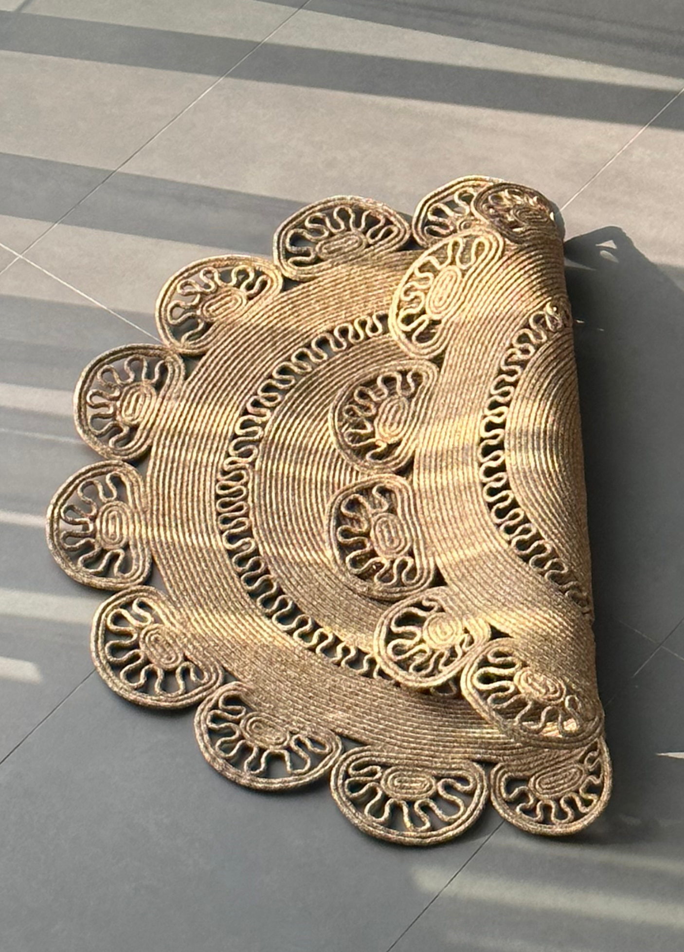 Jute Bohemian Carpet & Rug & Mat