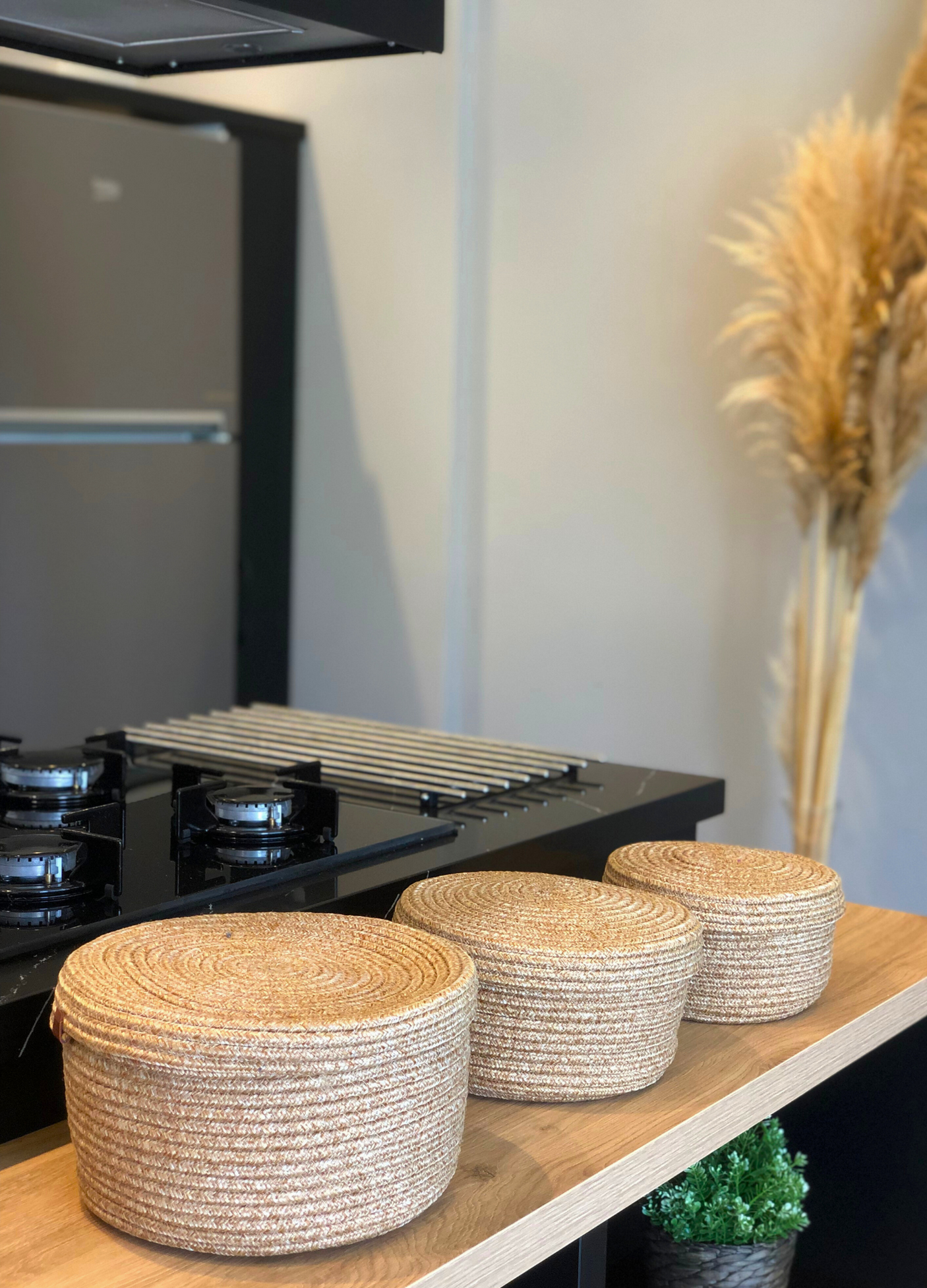 Bohemian Triple Lidded Basket Set