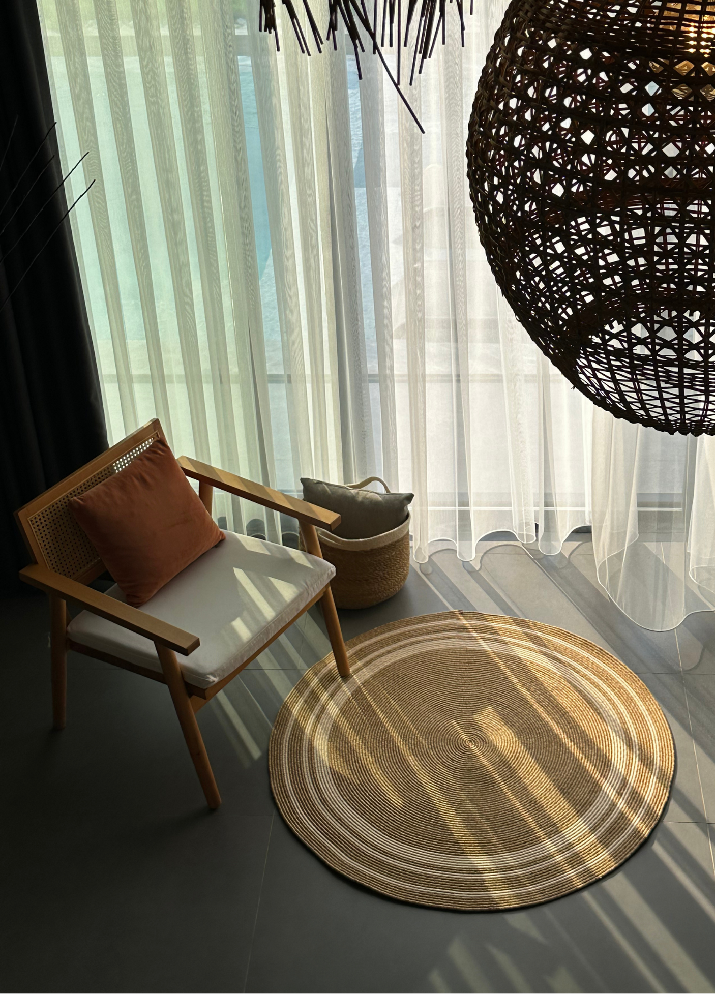 Jute Bohemian Carpet & Rug & Mat