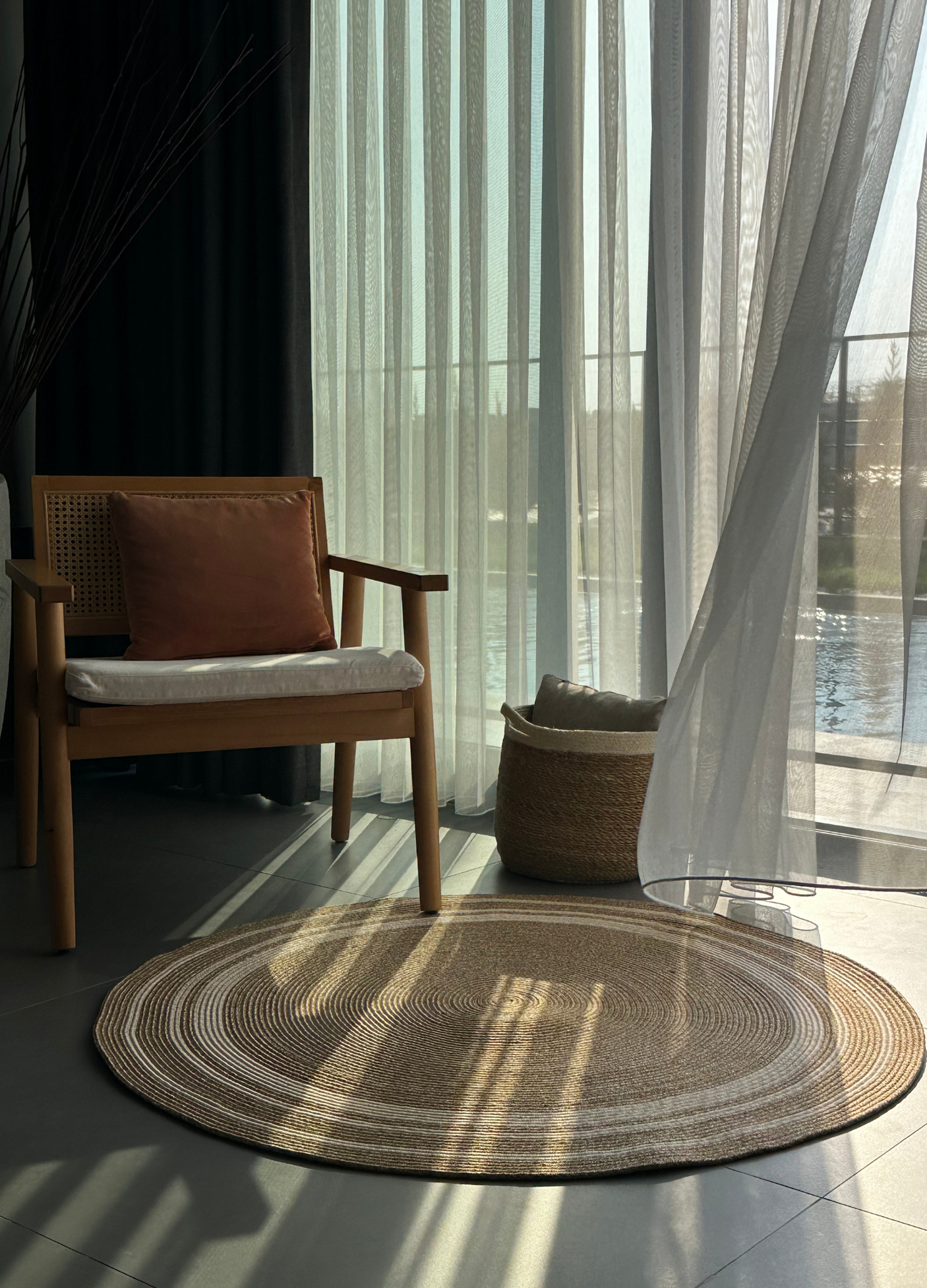 Jute Bohemian Carpet & Rug & Mat