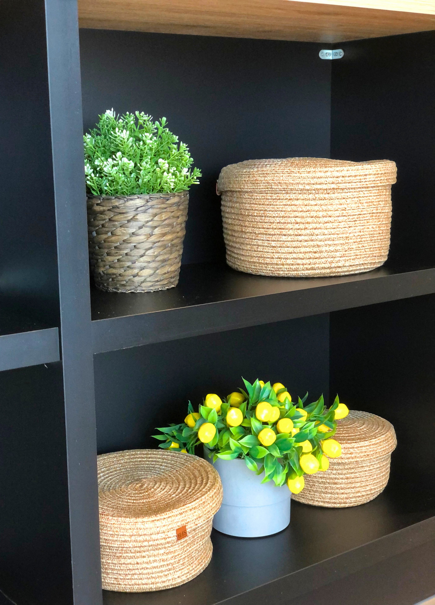 Bohemian Triple Lidded Basket Set