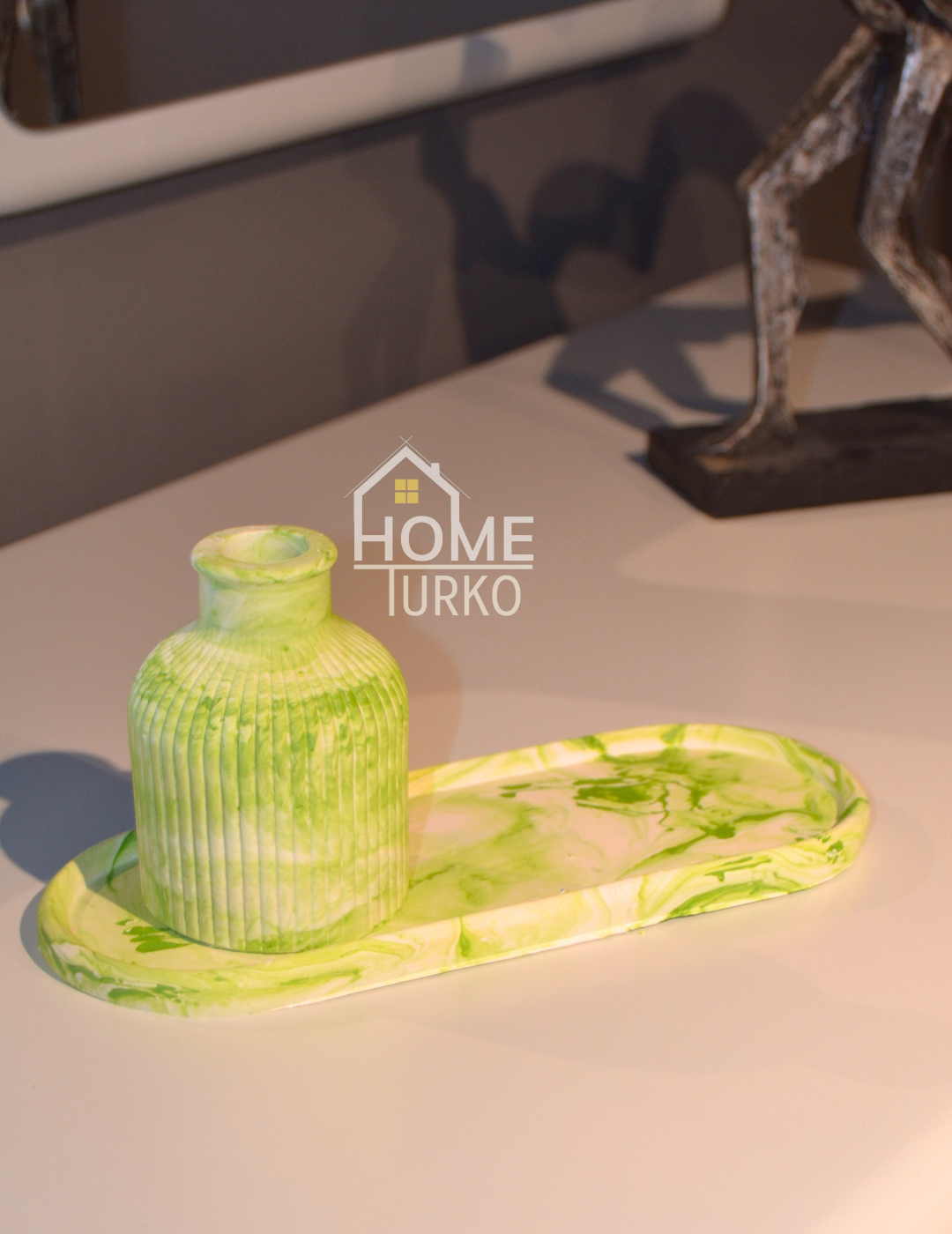 Double Bohemian Figurine and Ornamental Vase