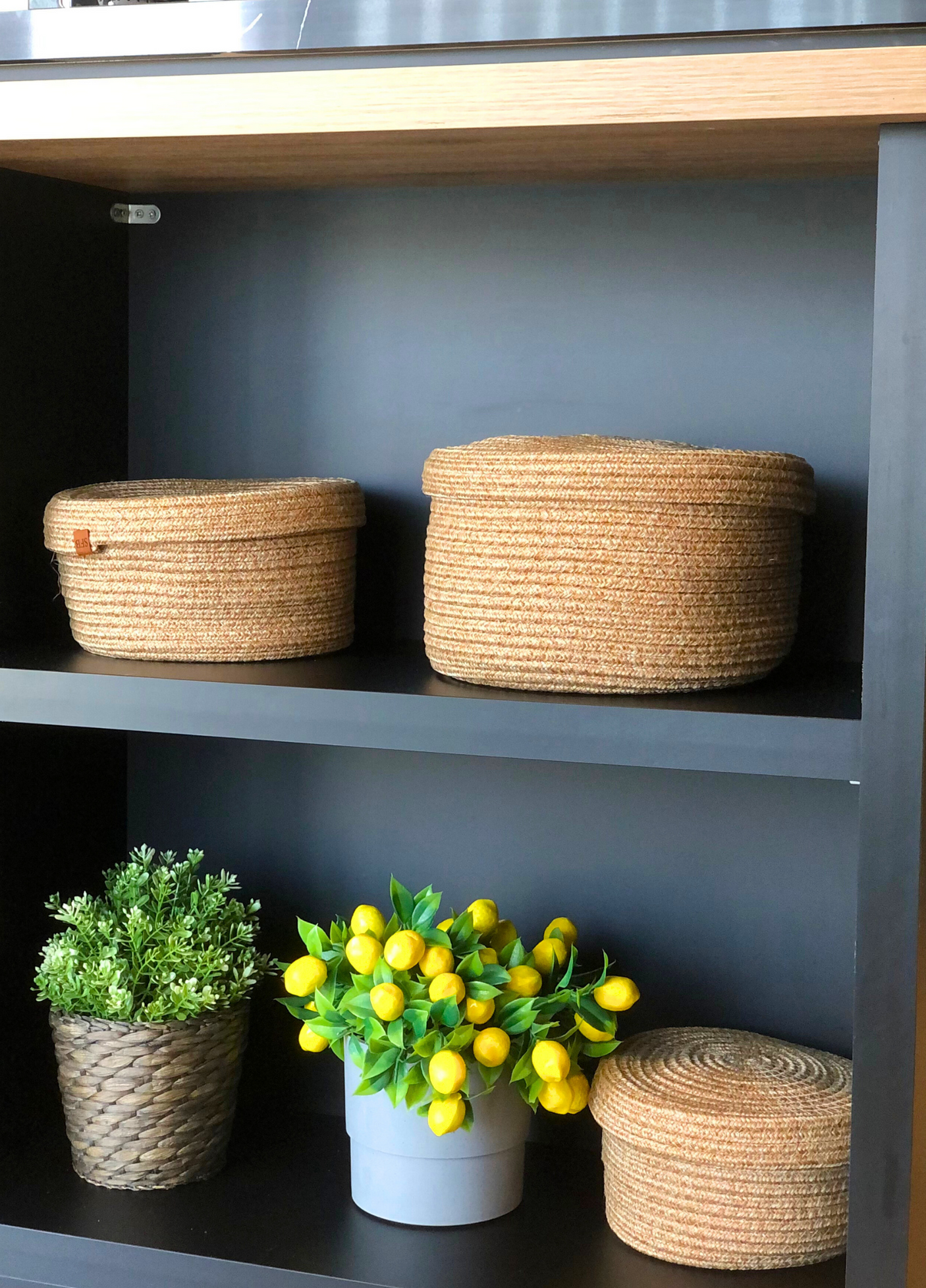 Bohemian Triple Lidded Basket Set