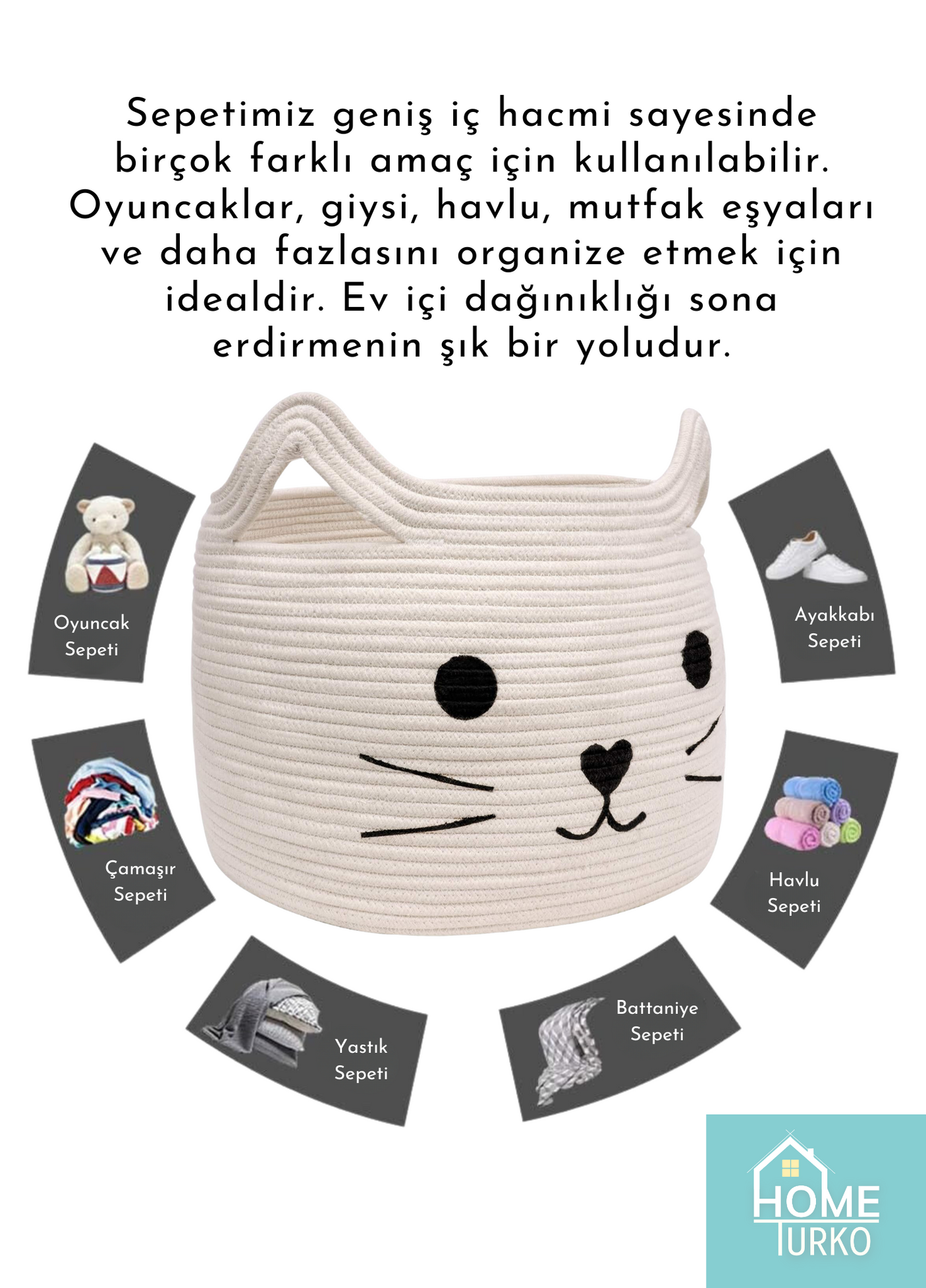 Bohem Çocuk Odası Oyuncak Sepeti