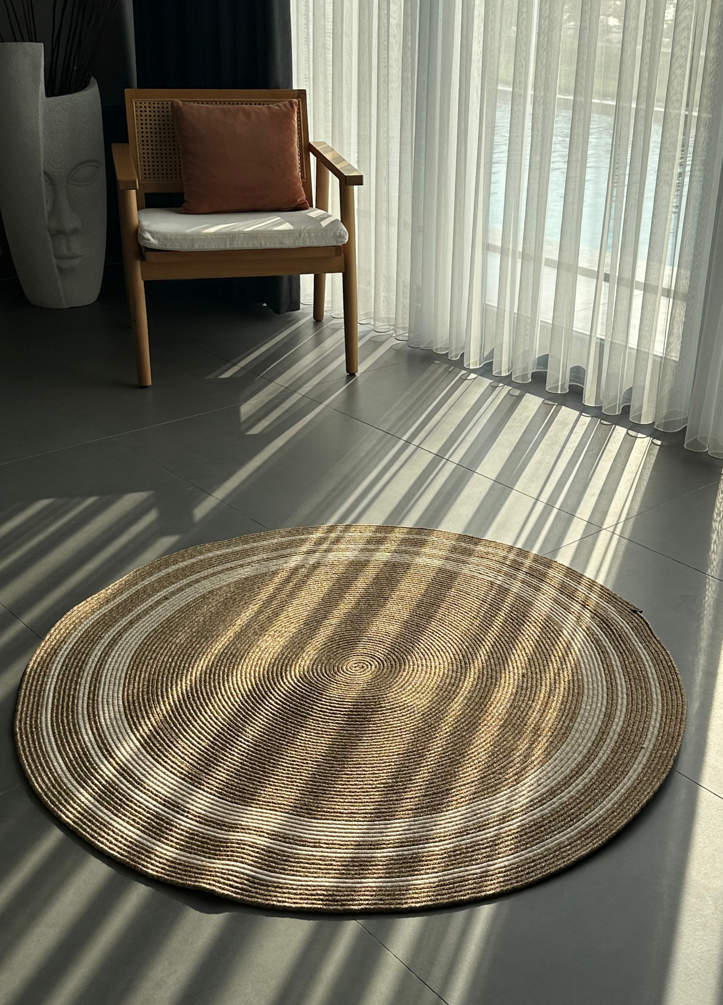Jute Bohemian Carpet & Rug & Mat