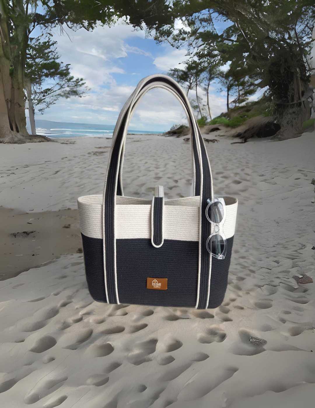 Jute Shoulder Bag Women's Beach Bag