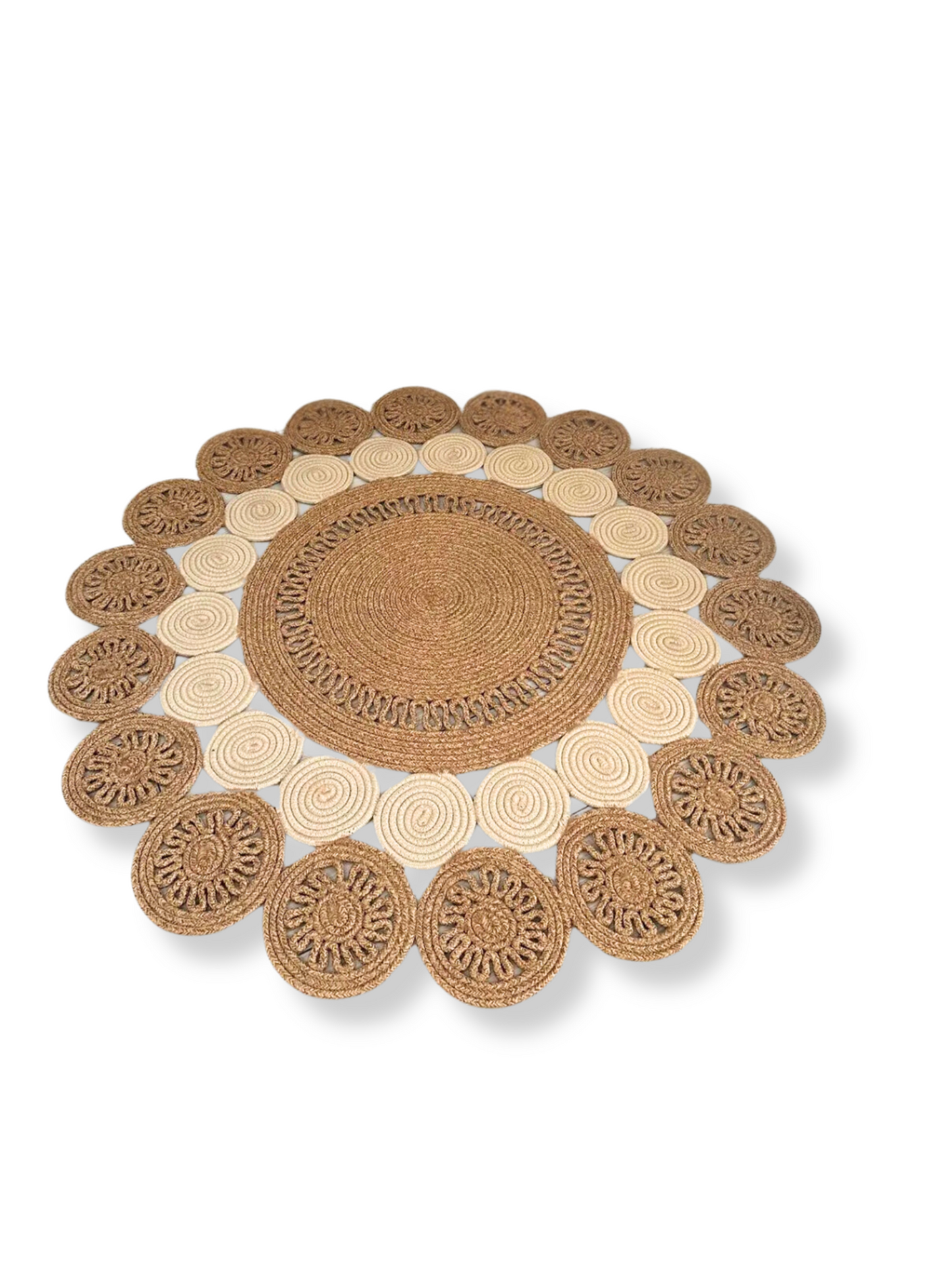 Fituristic Jute Patterned Boho Rug
