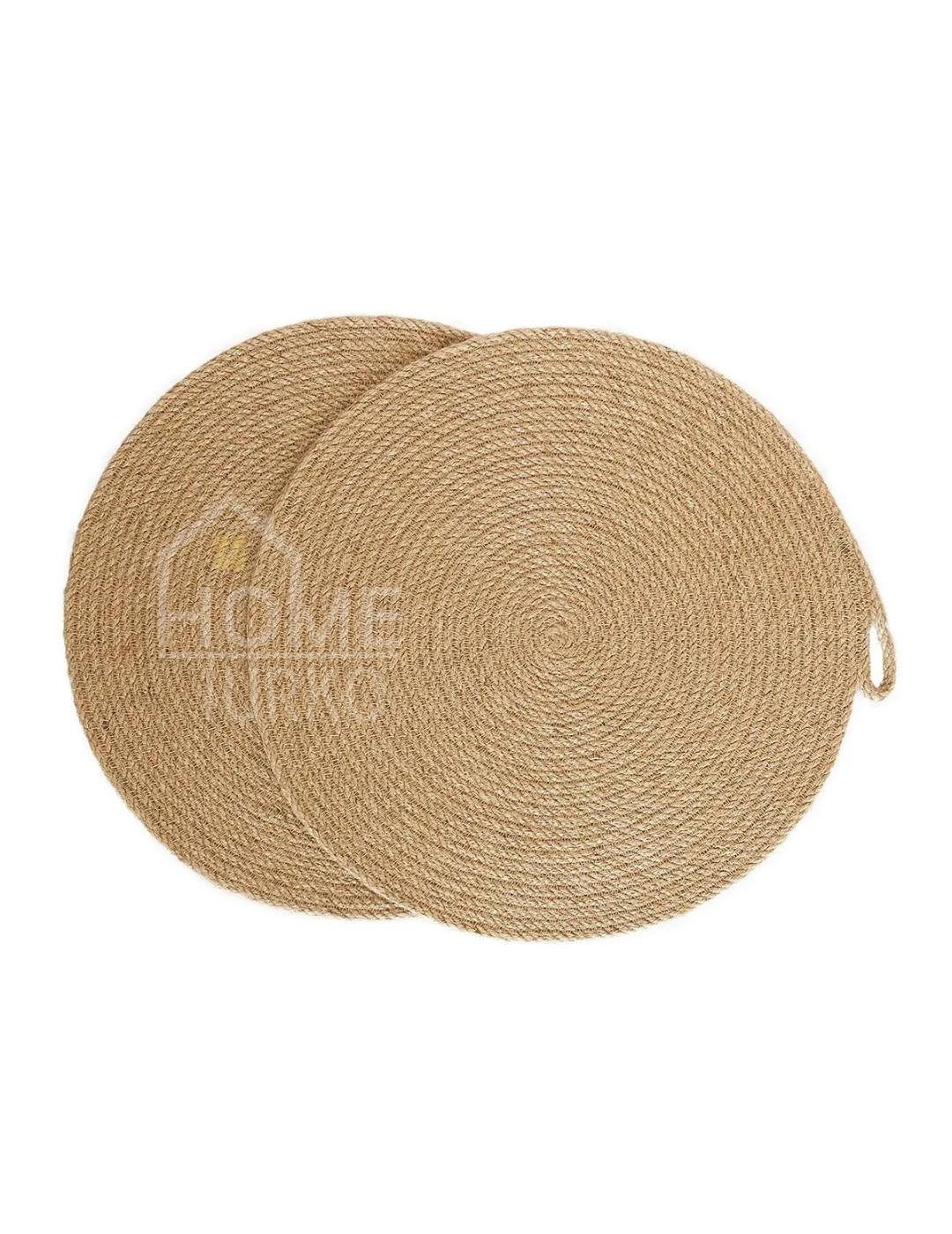 2'li Doğal Jüt Supla / Tabak Altlığı