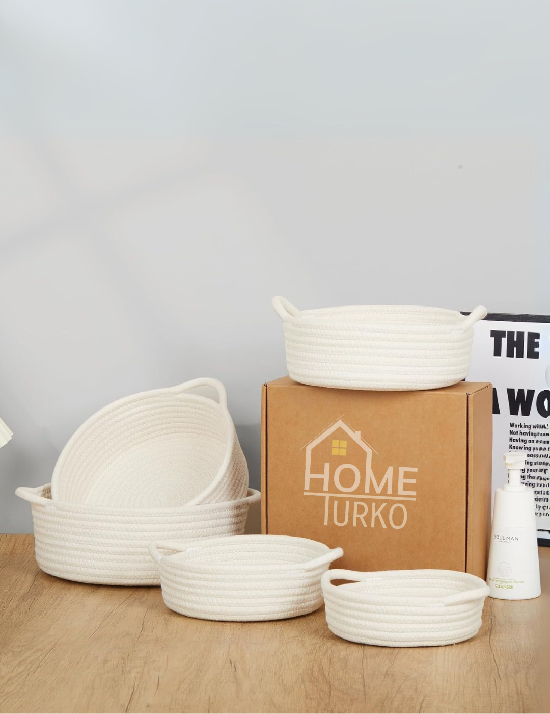 5-Piece Bohemian Organizer Basket Set