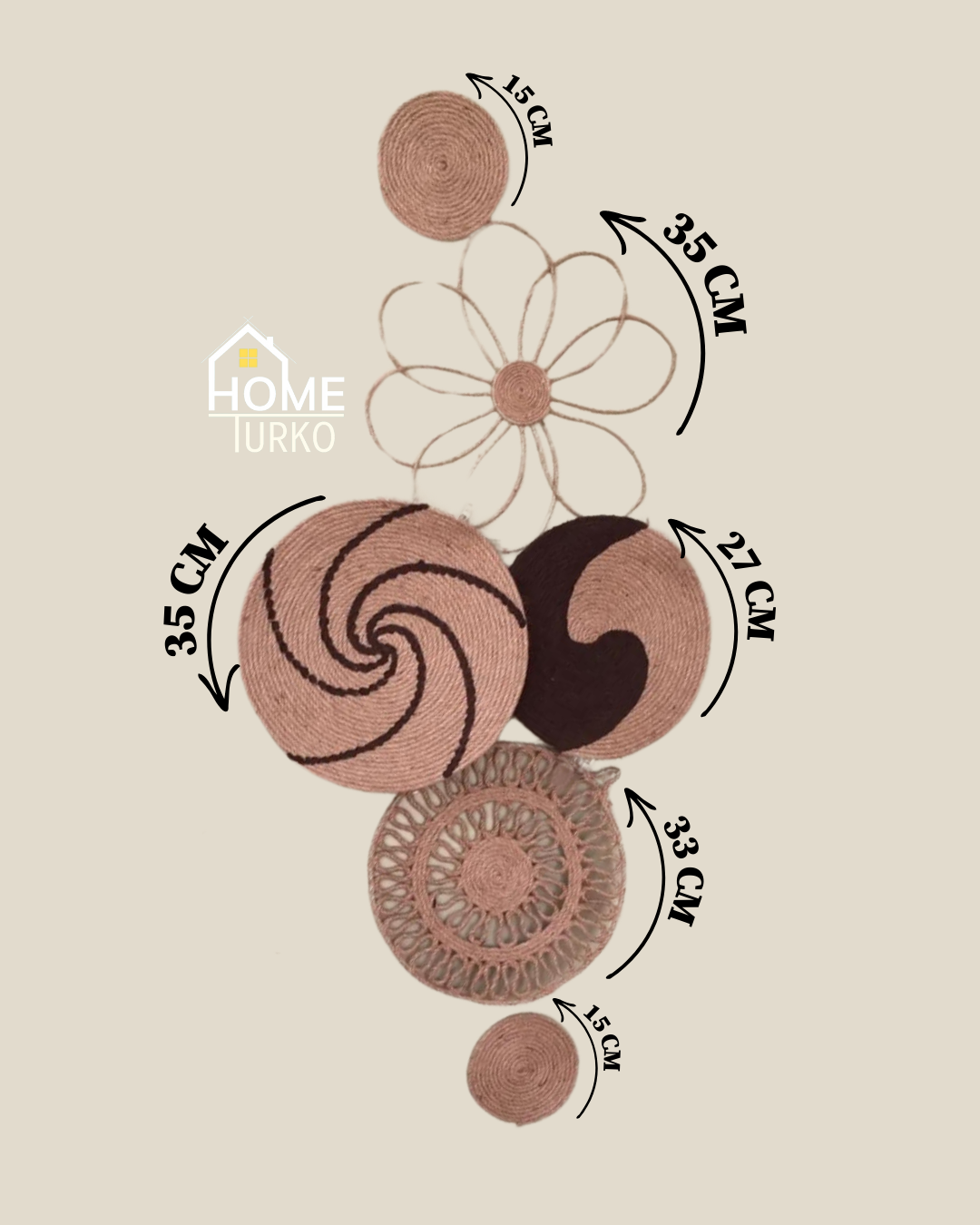 Six Bohemian Wall Decorations