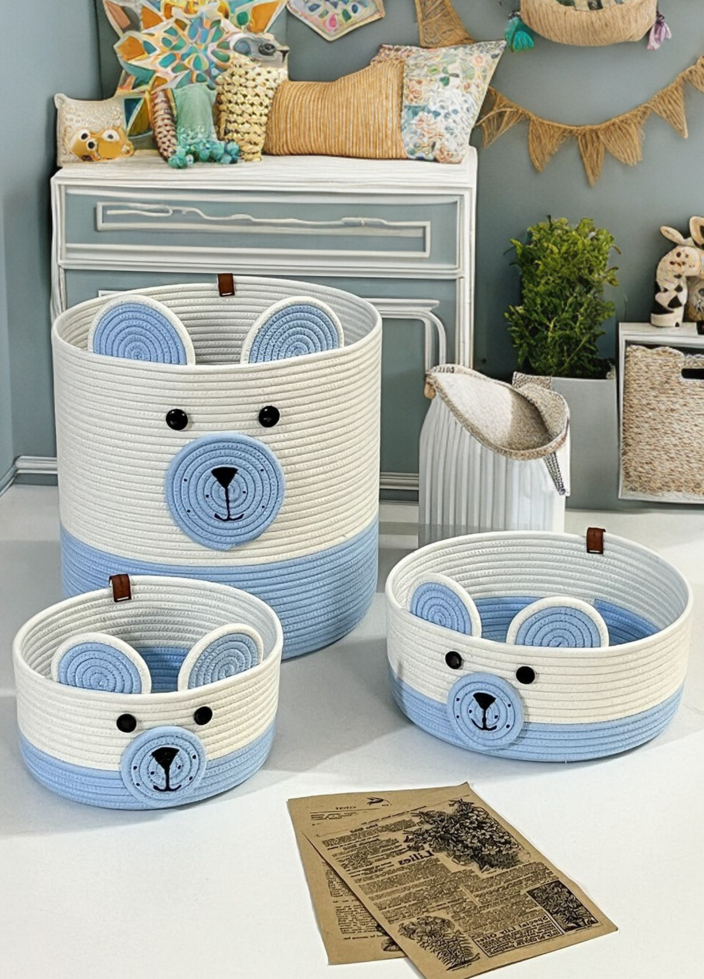 Konsept Çoçuk Odası Oyuncak Sepeti Seti