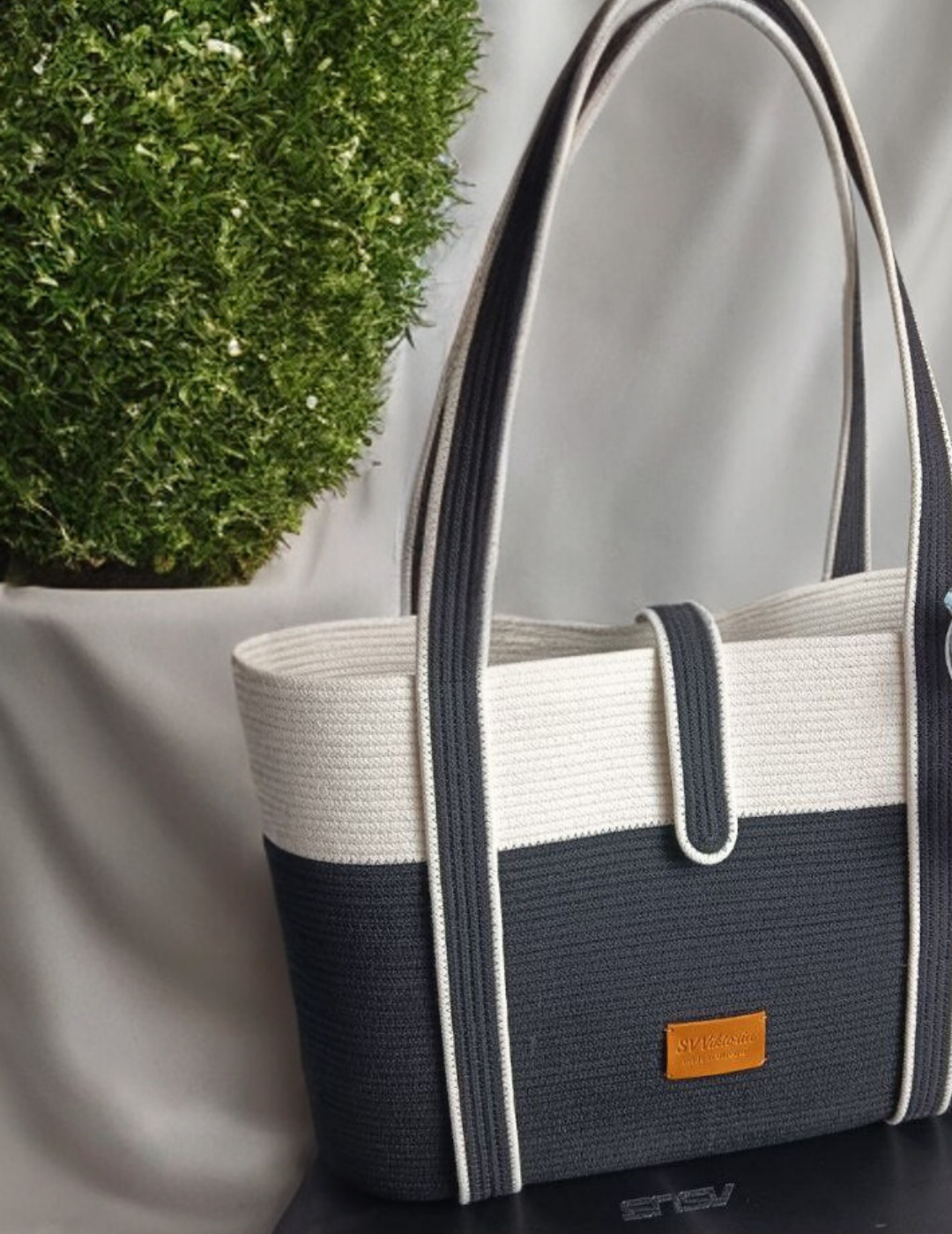 Jute Shoulder Bag Women's Beach Bag