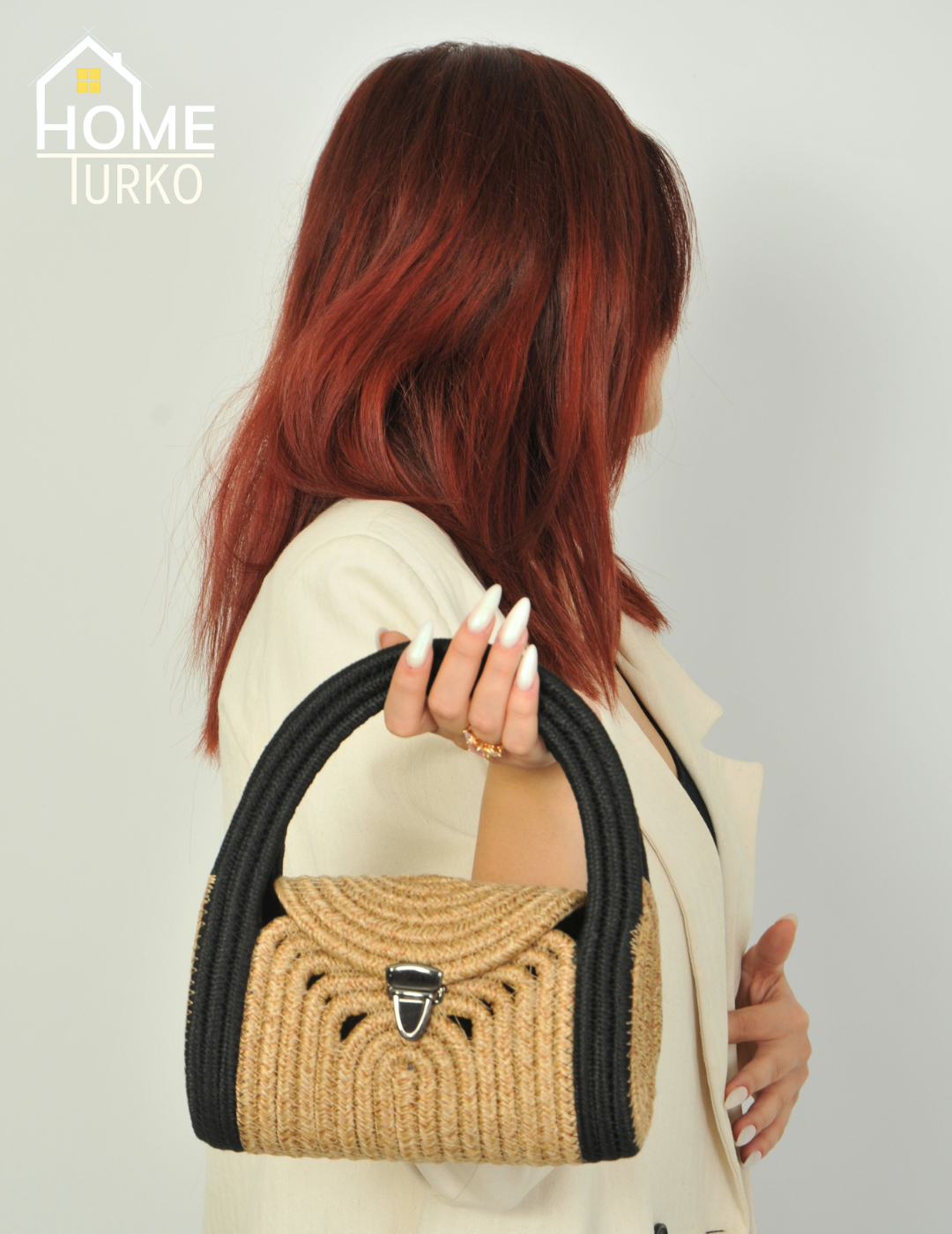 Mini Jute Wicker Clutch