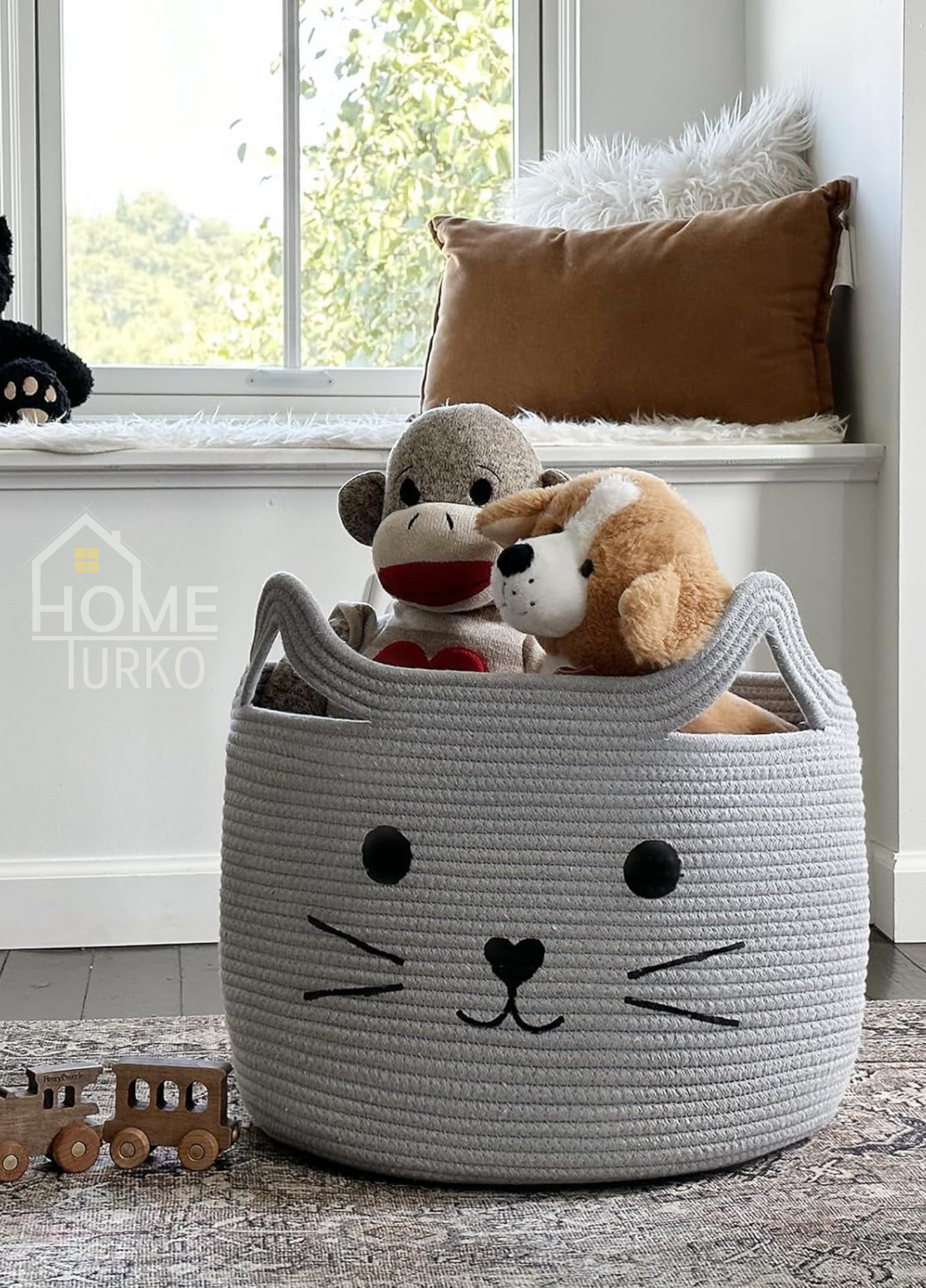 Bohemian Children's Room Toy Basket