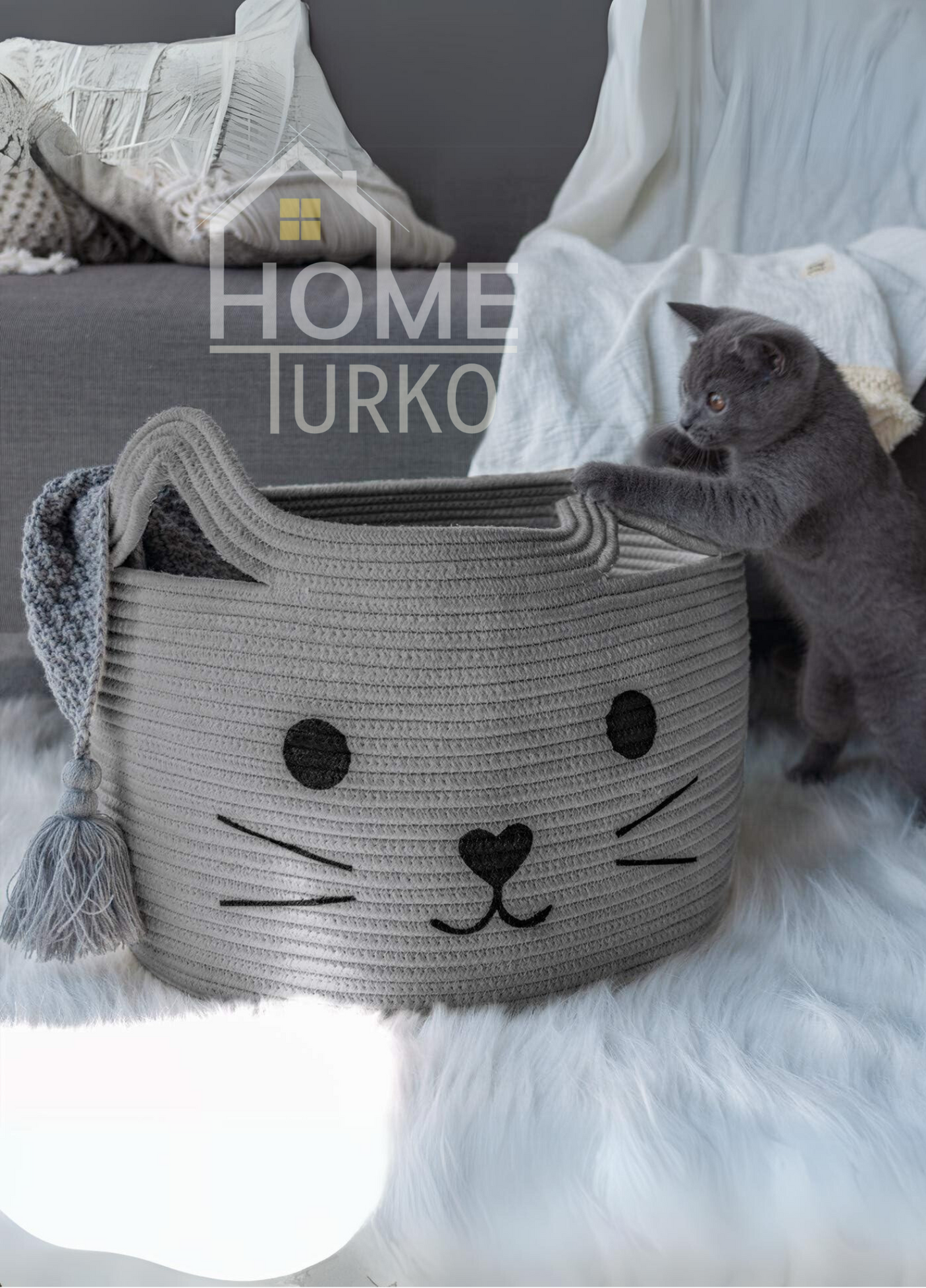 Bohemian Children's Room Toy Basket