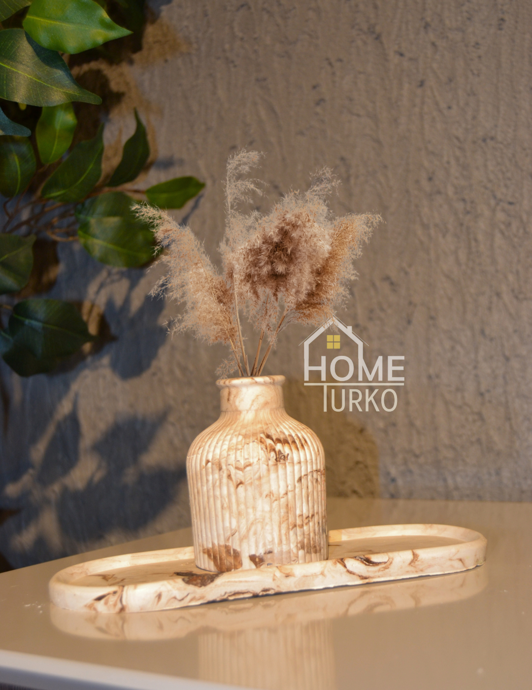 Double Bohemian Figurine and Ornamental Vase