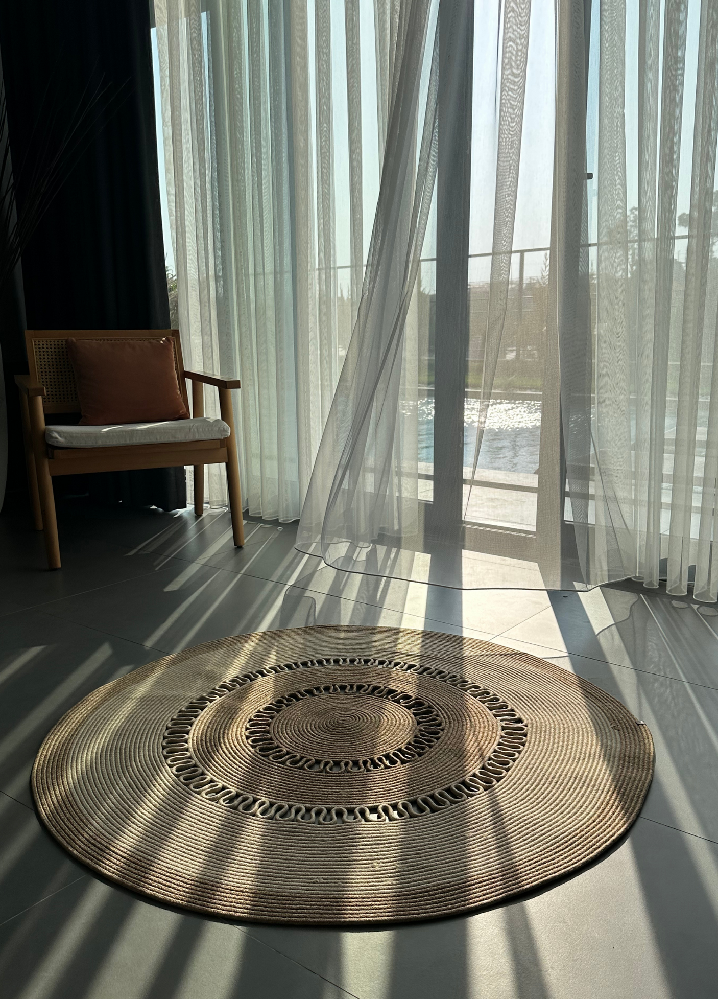 Jute Bohemian Carpet & Rug & Mat