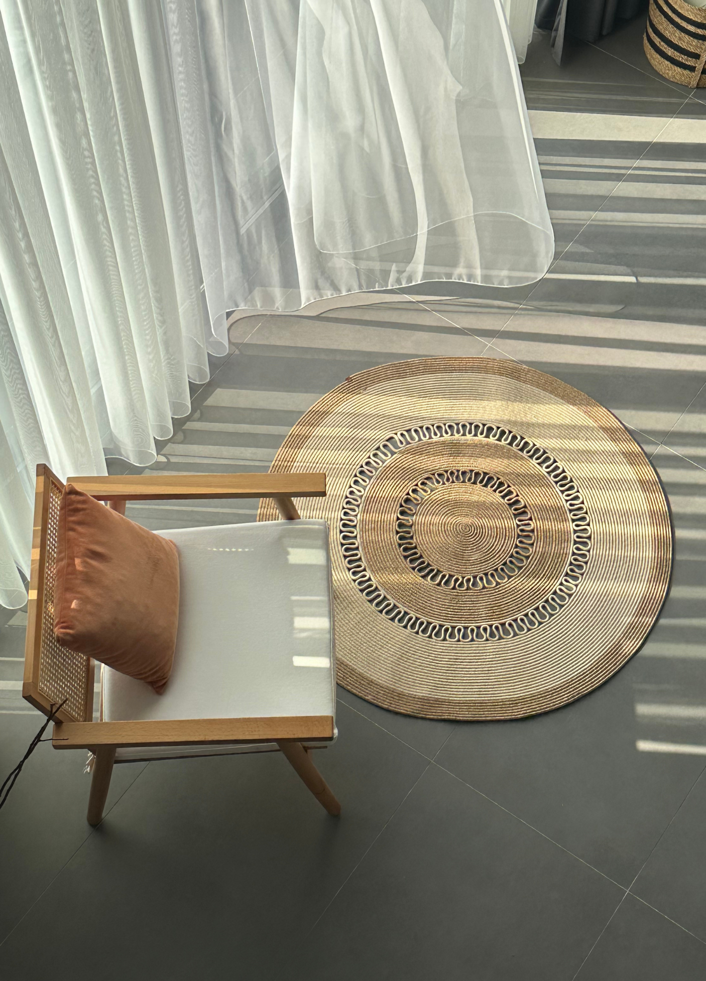 Jute Bohemian Carpet & Rug & Mat