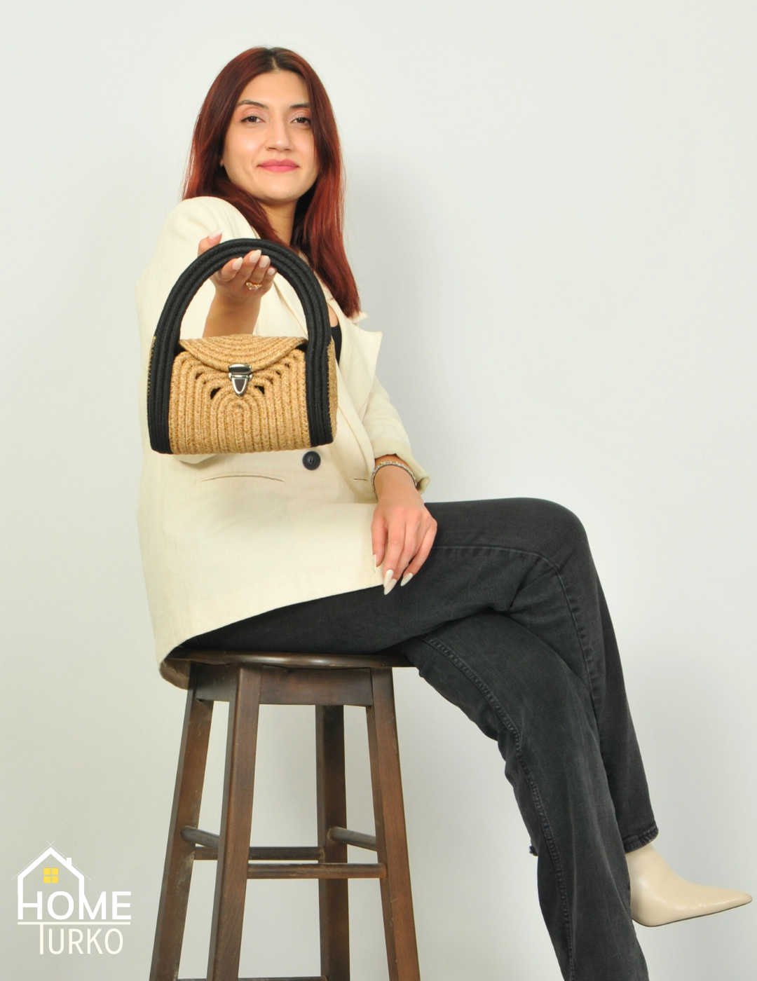 Mini Jute Wicker Clutch