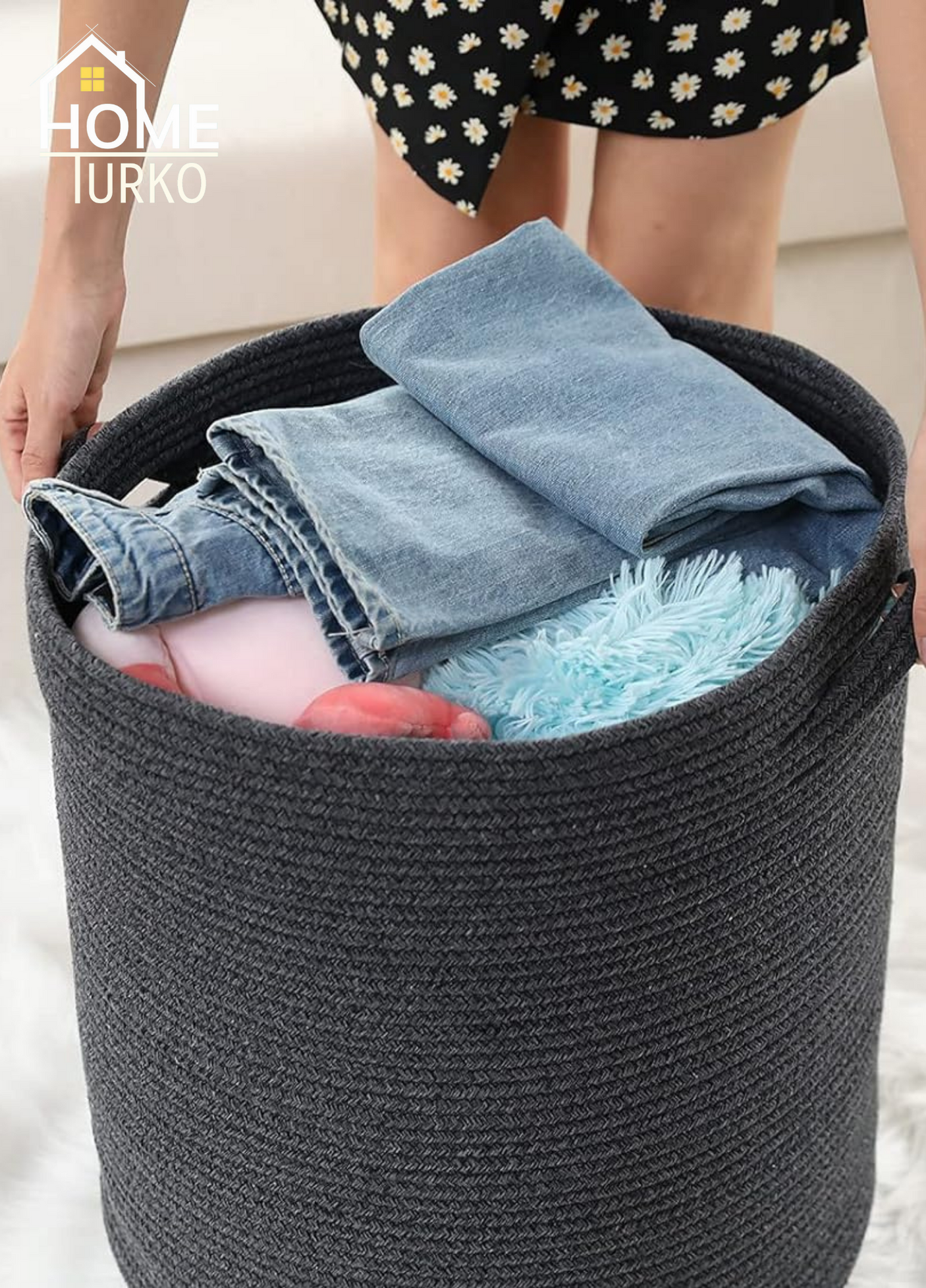 Laundry Basket Organizer Basket with Lid