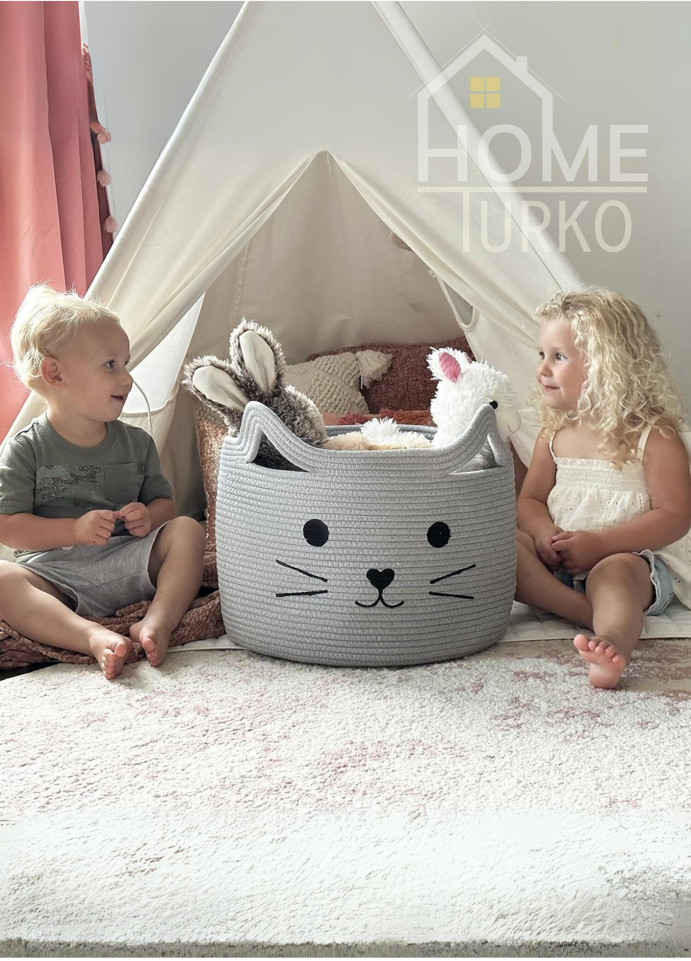 Bohemian Children's Room Toy Basket