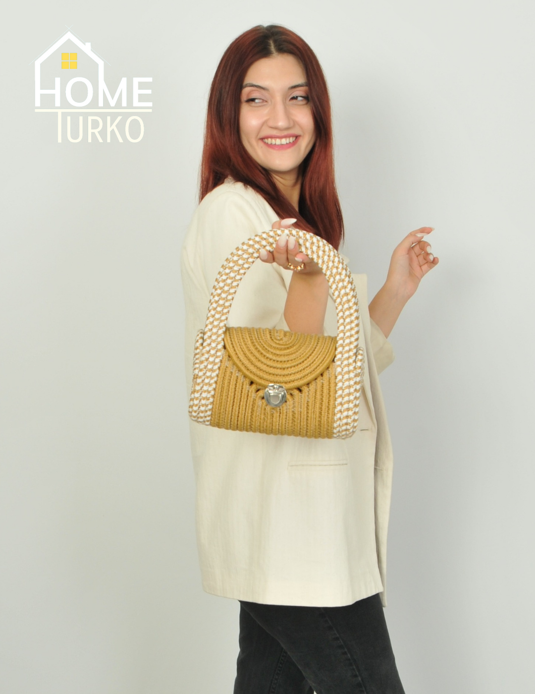 Mini Jute Wicker Clutch