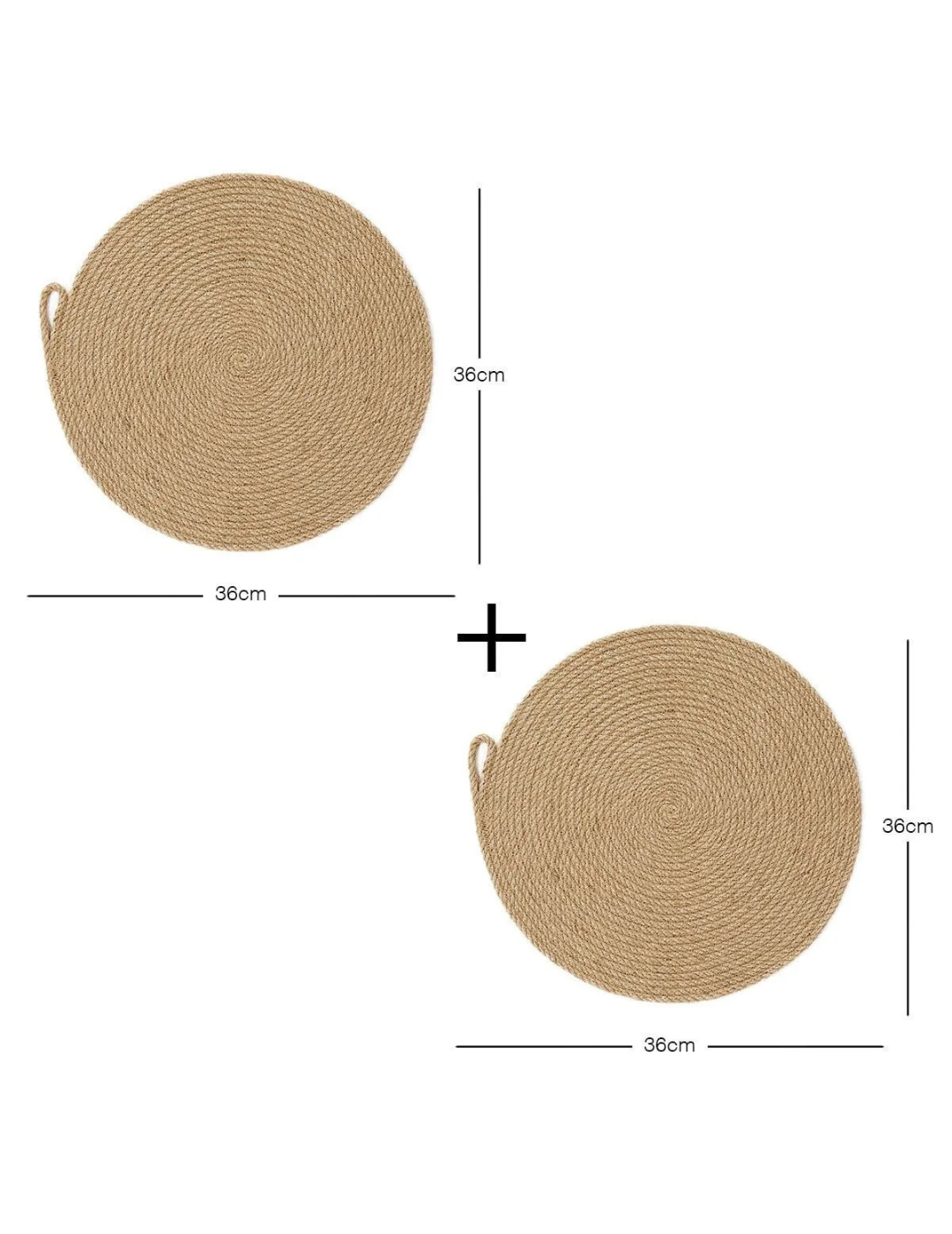 2'li Doğal Jüt Supla / Tabak Altlığı