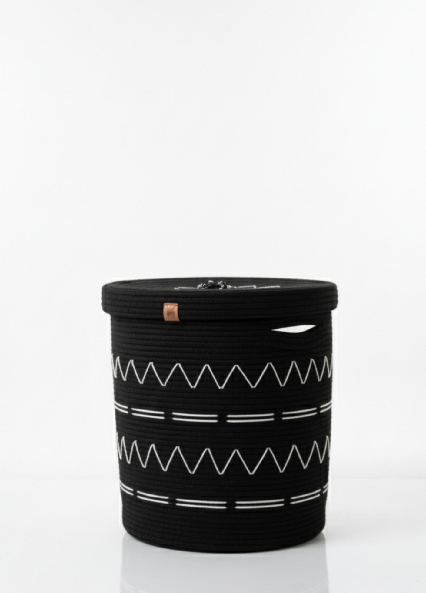 MonoCraft Jute Modern Touch, Handmade Knitted Large Volume Baskets with Lids