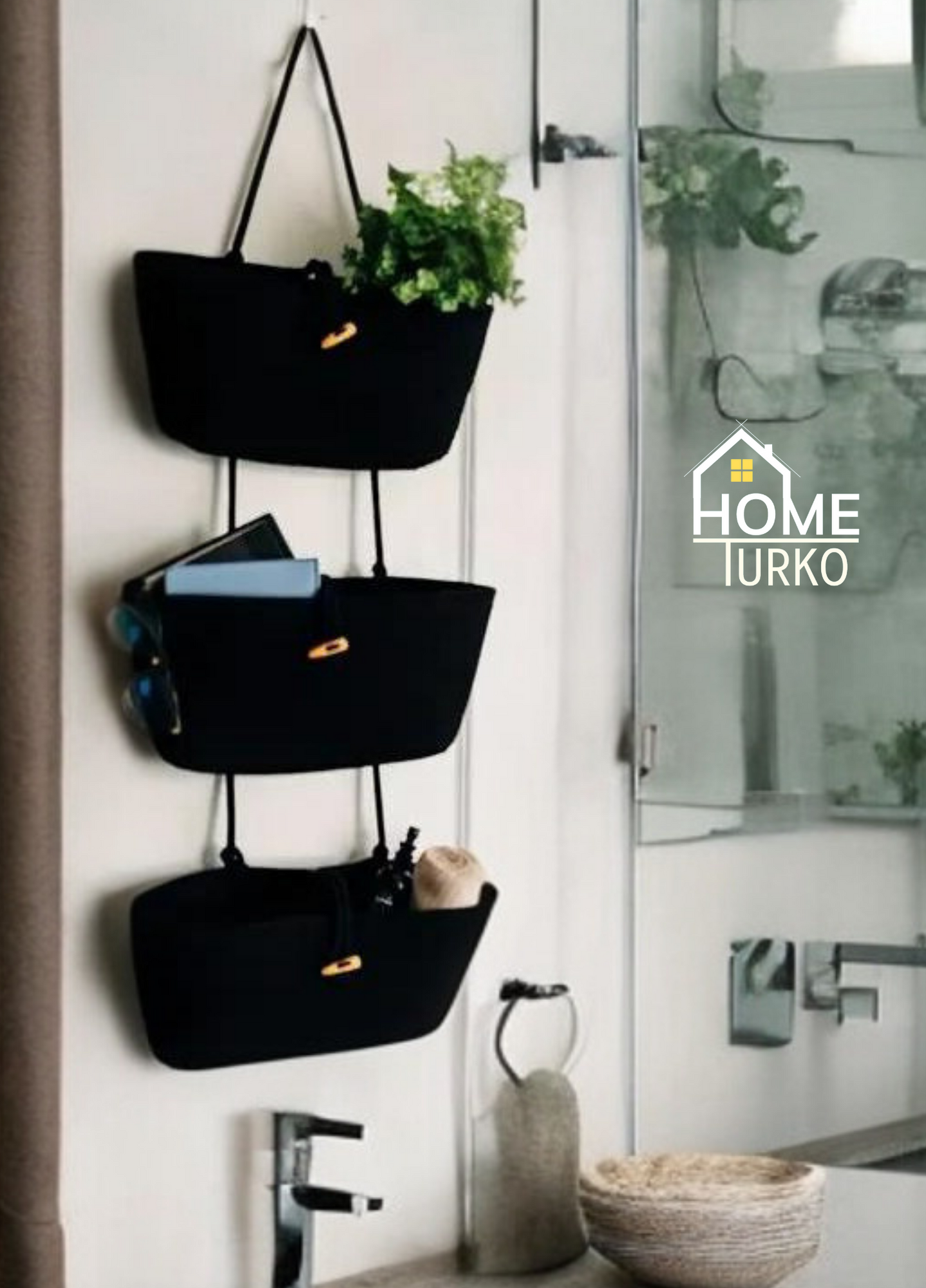 Üçlü Askılı Bohem Sepet