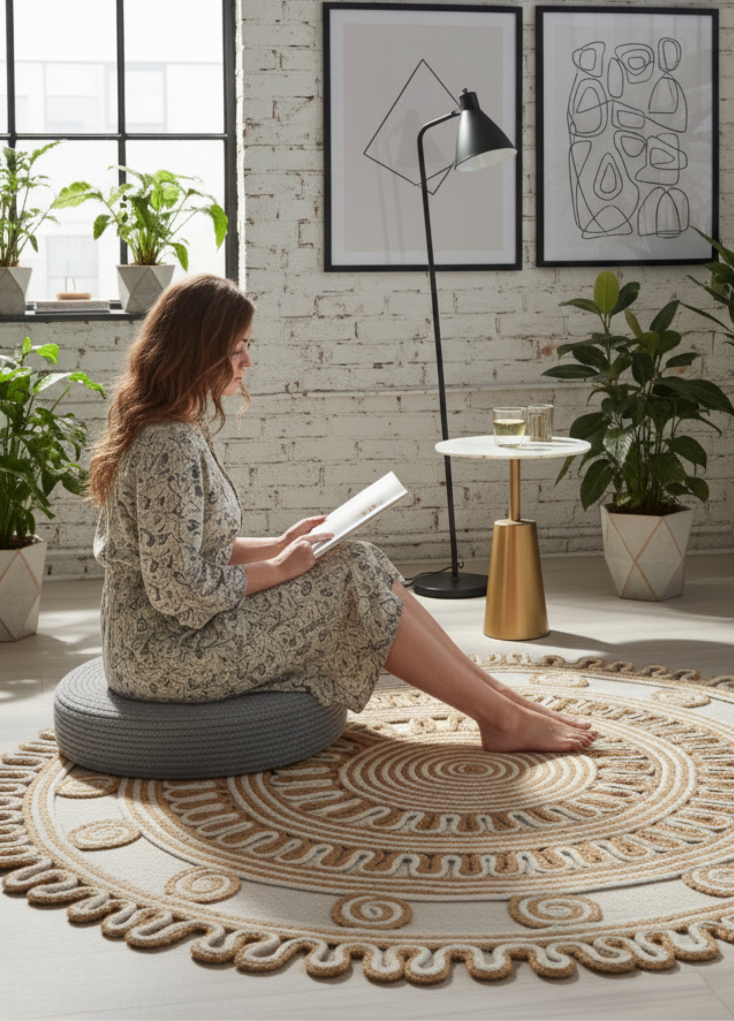 SOFA Minder Jüt Meditasyon Yastığı