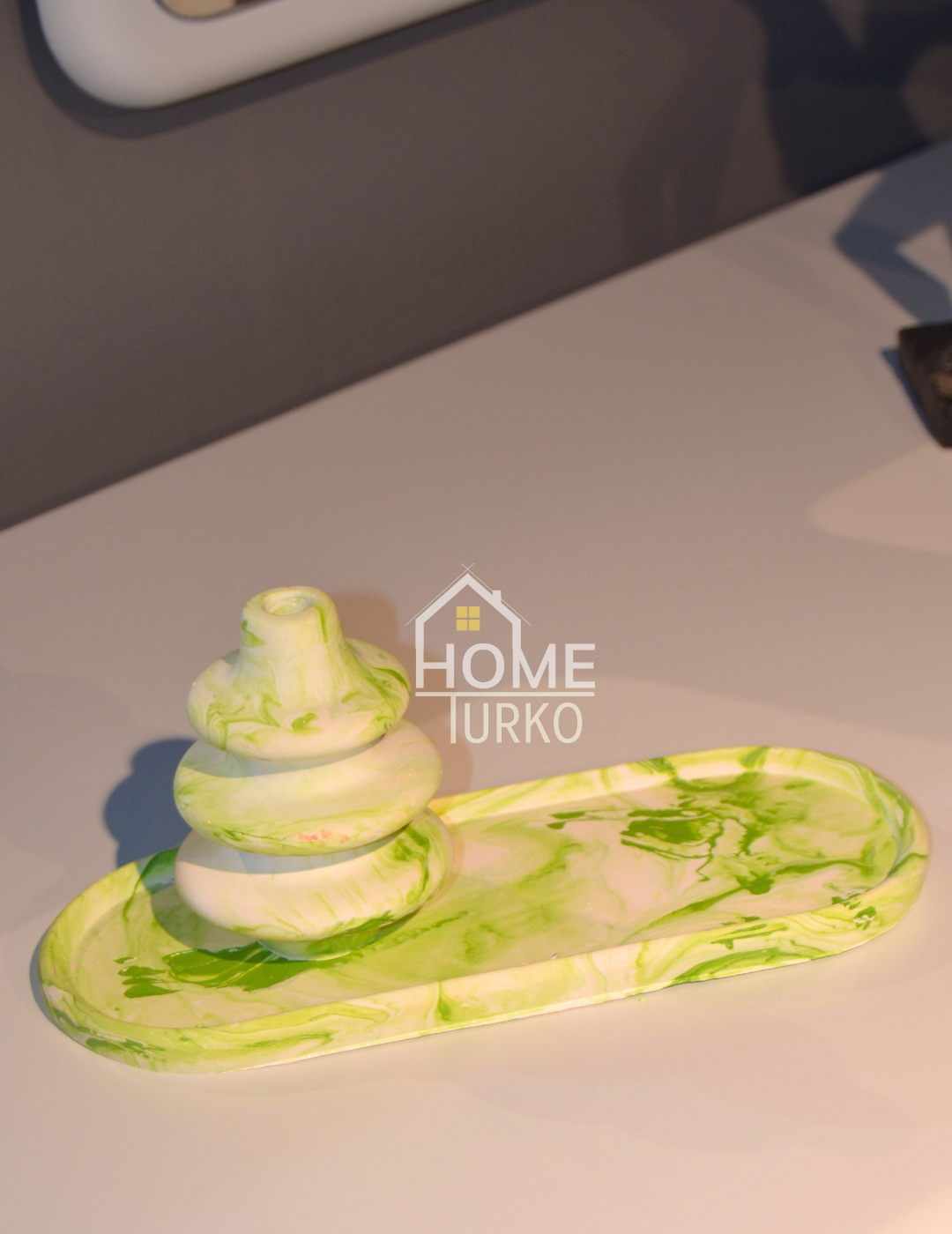 Double Bohemian Figurine and Ornamental Vase