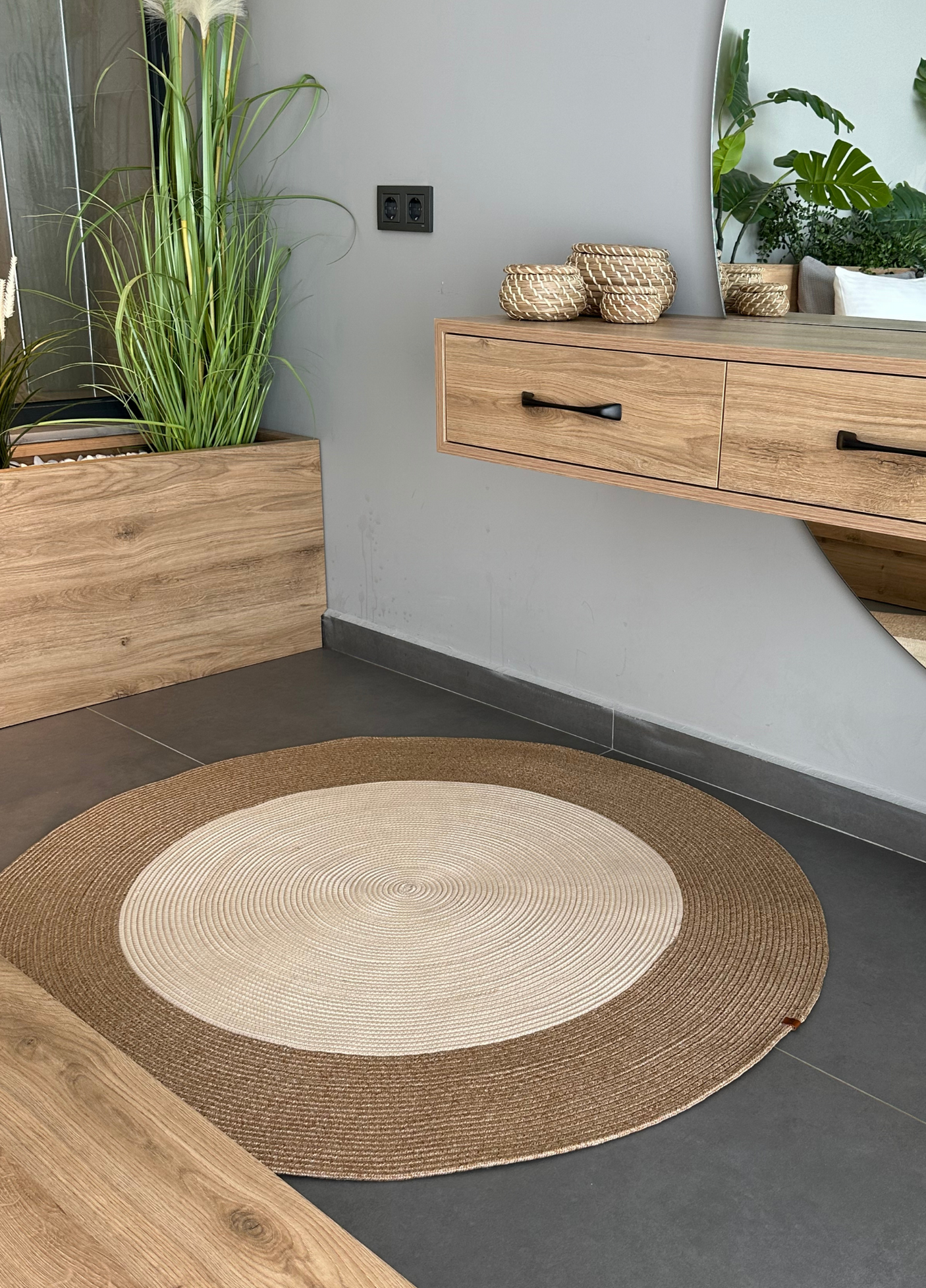 Jute Bohemian Carpet & Rug & Mat