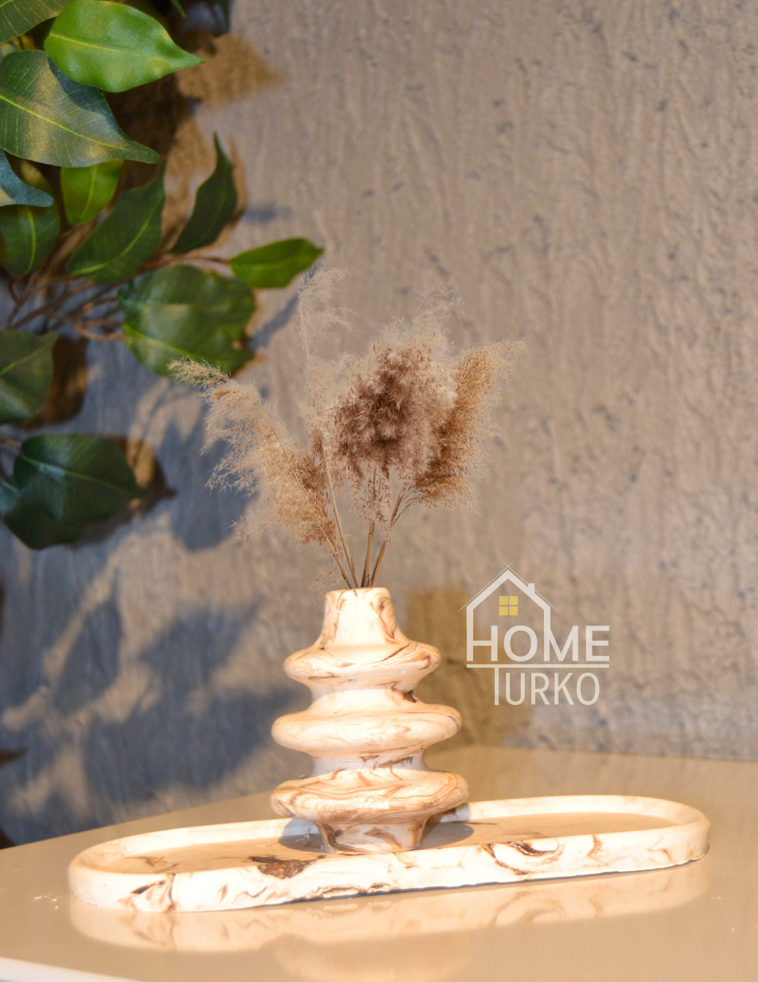 Double Bohemian Figurine and Ornamental Vase