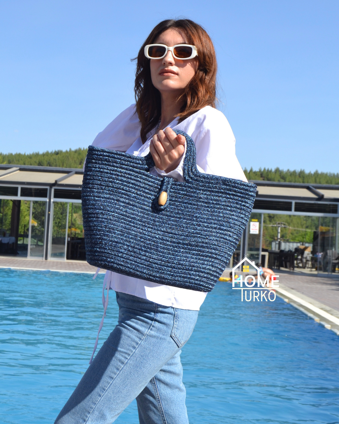 Jute Decorative Zippered Bag