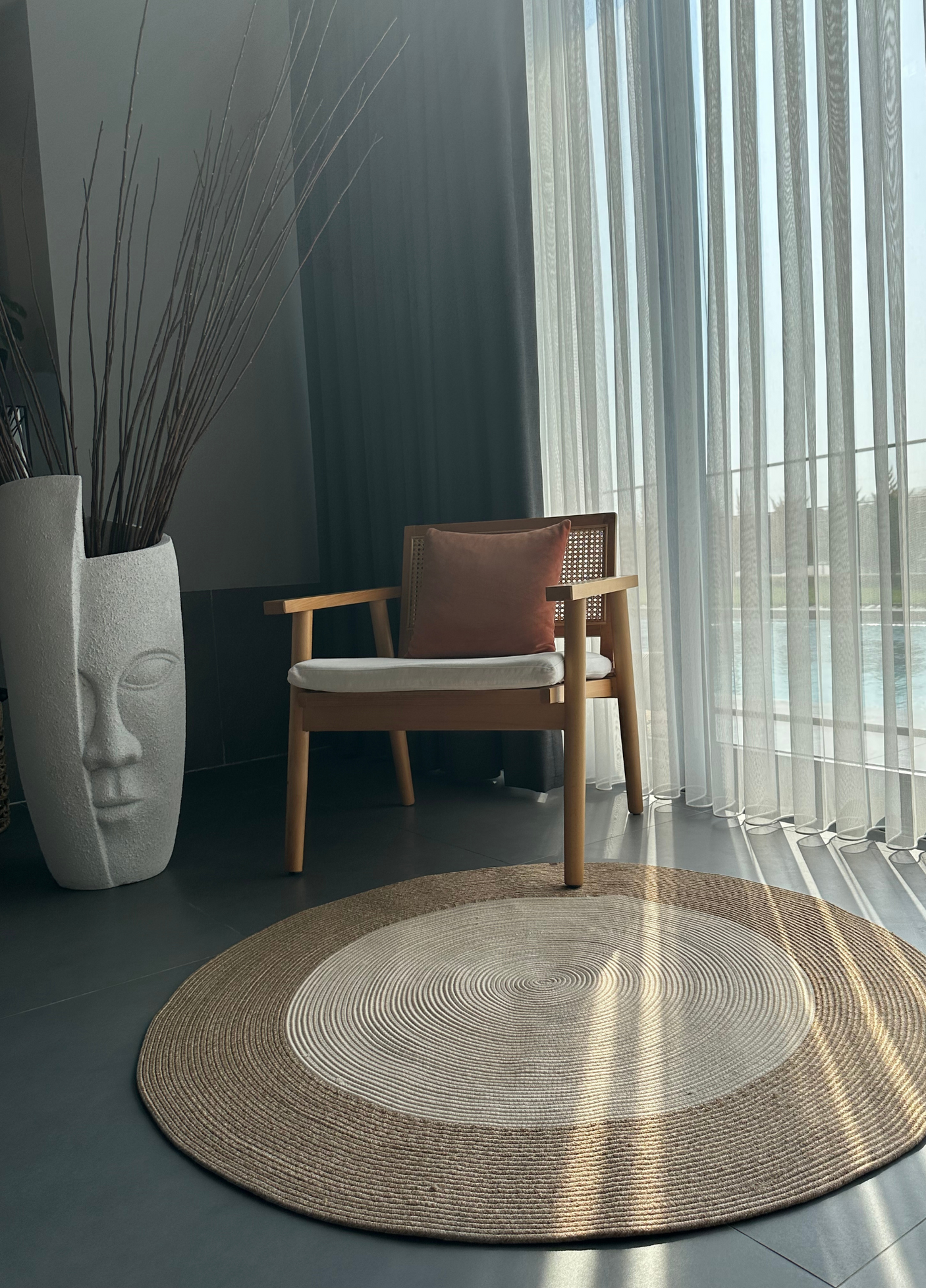 Jute Bohemian Carpet & Rug & Mat