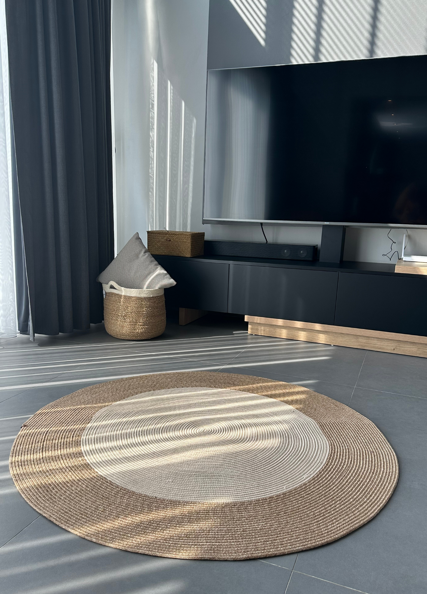 Jute Bohemian Carpet & Rug & Mat