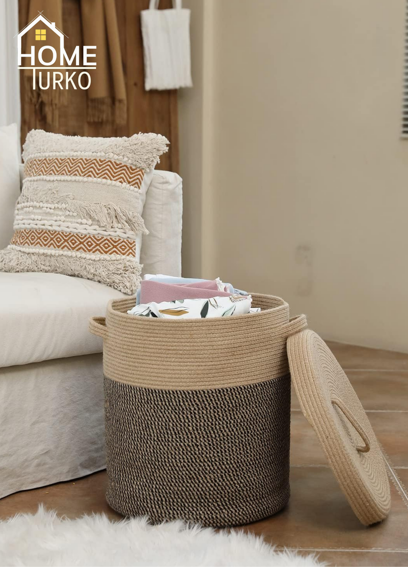 Laundry Basket Organizer Basket with Lid