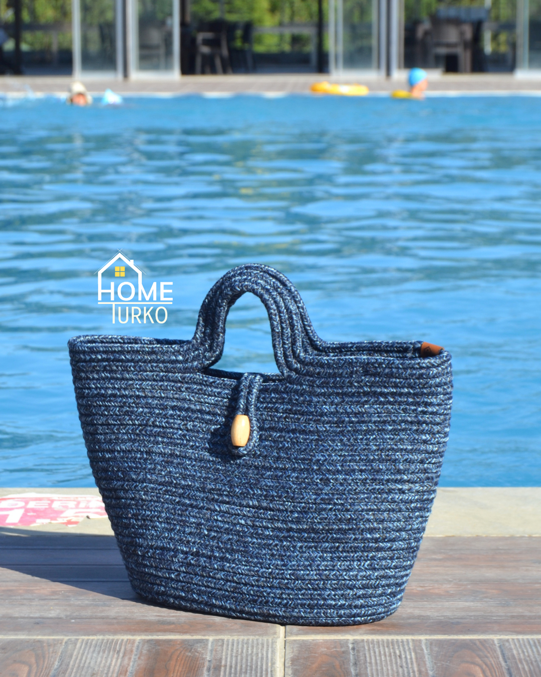 Jute Decorative Zippered Bag